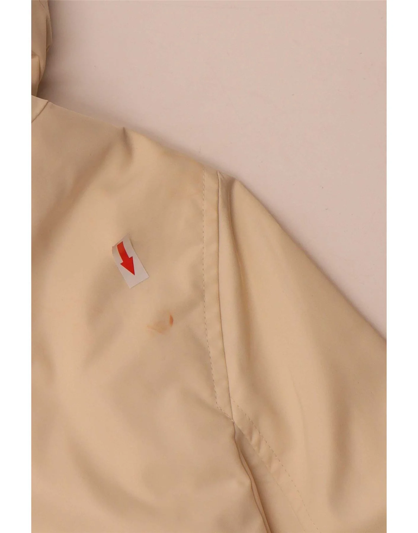 Zara Womens Hooded Bomber Jacket UK 14 Large Beige Polyester - Image 3