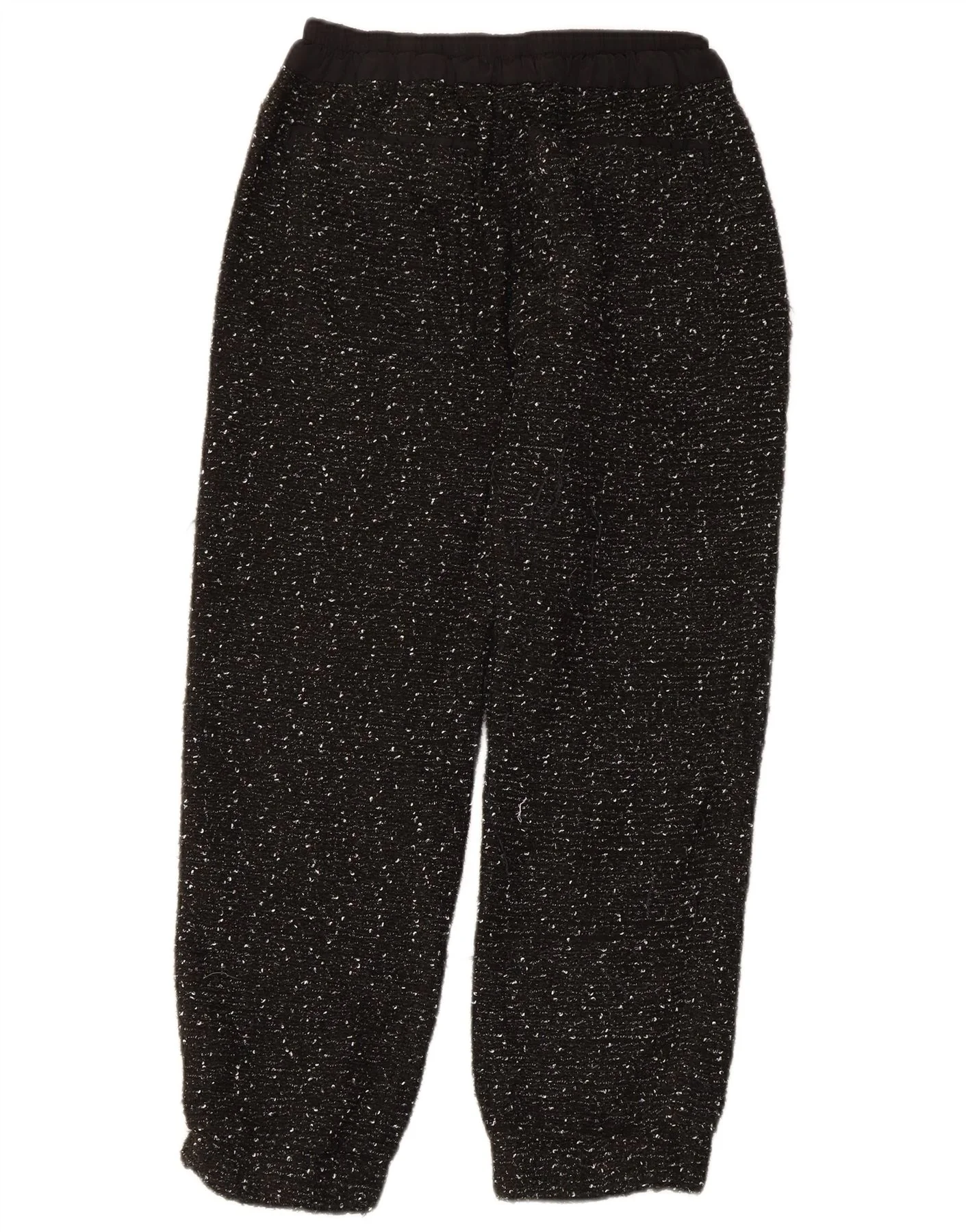 Zara Womens Joggers Casual Trousers Small W26 L26 Black Flecked - Image 2