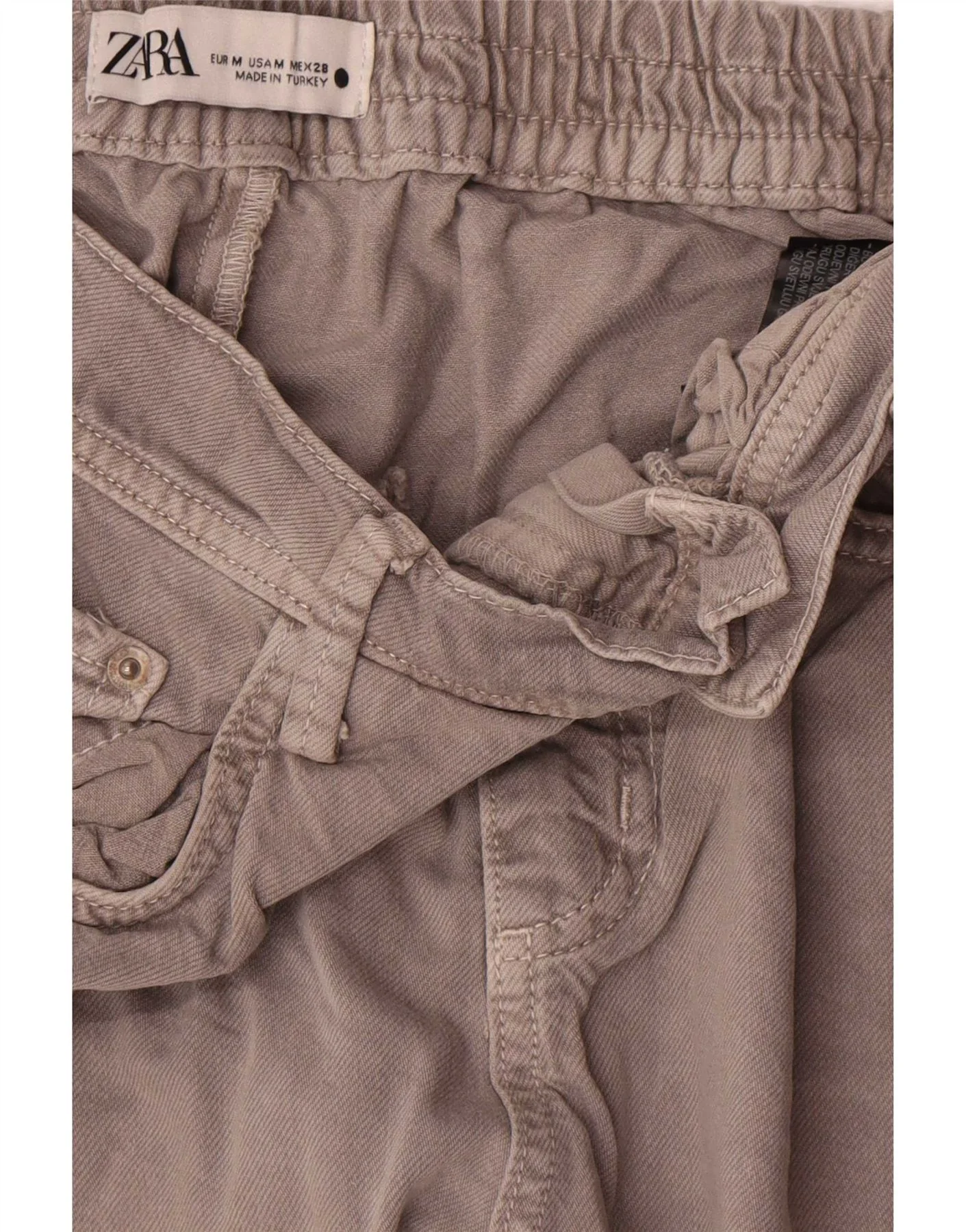 Zara Womens Joggers Tapered Jeans Medium W28 L26 Grey Cotton - Image 3