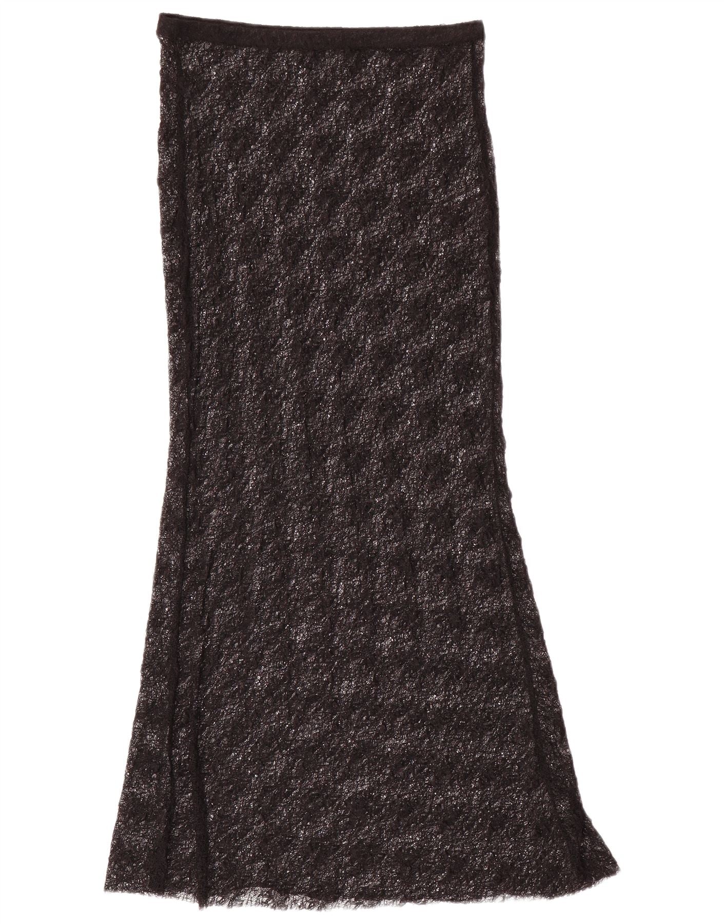 Zara Womens Lace Maxi Skirt Medium W28 Black Polyamide
