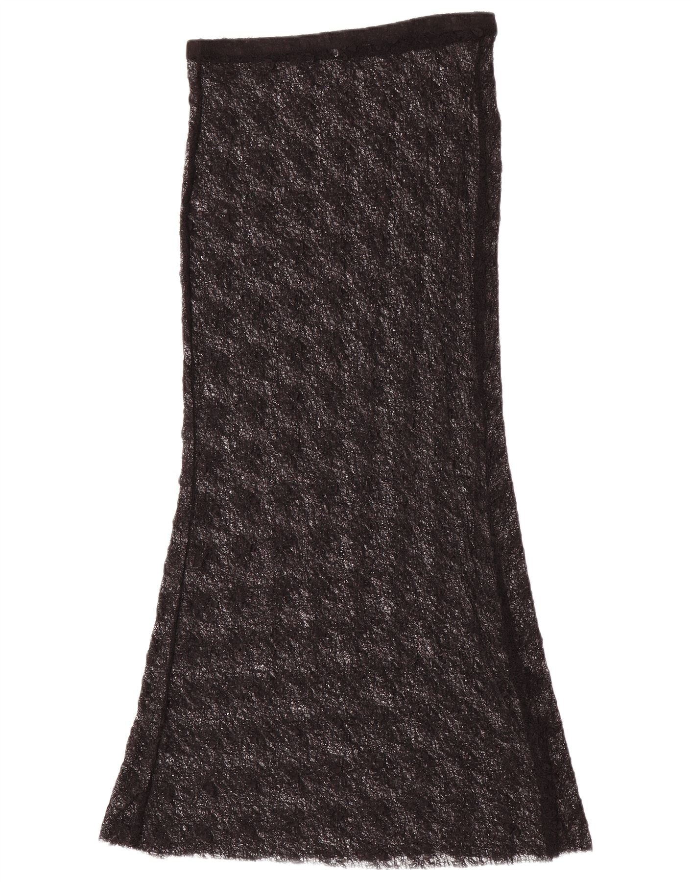 Zara Womens Lace Maxi Skirt Medium W28 Black Polyamide - Image 2