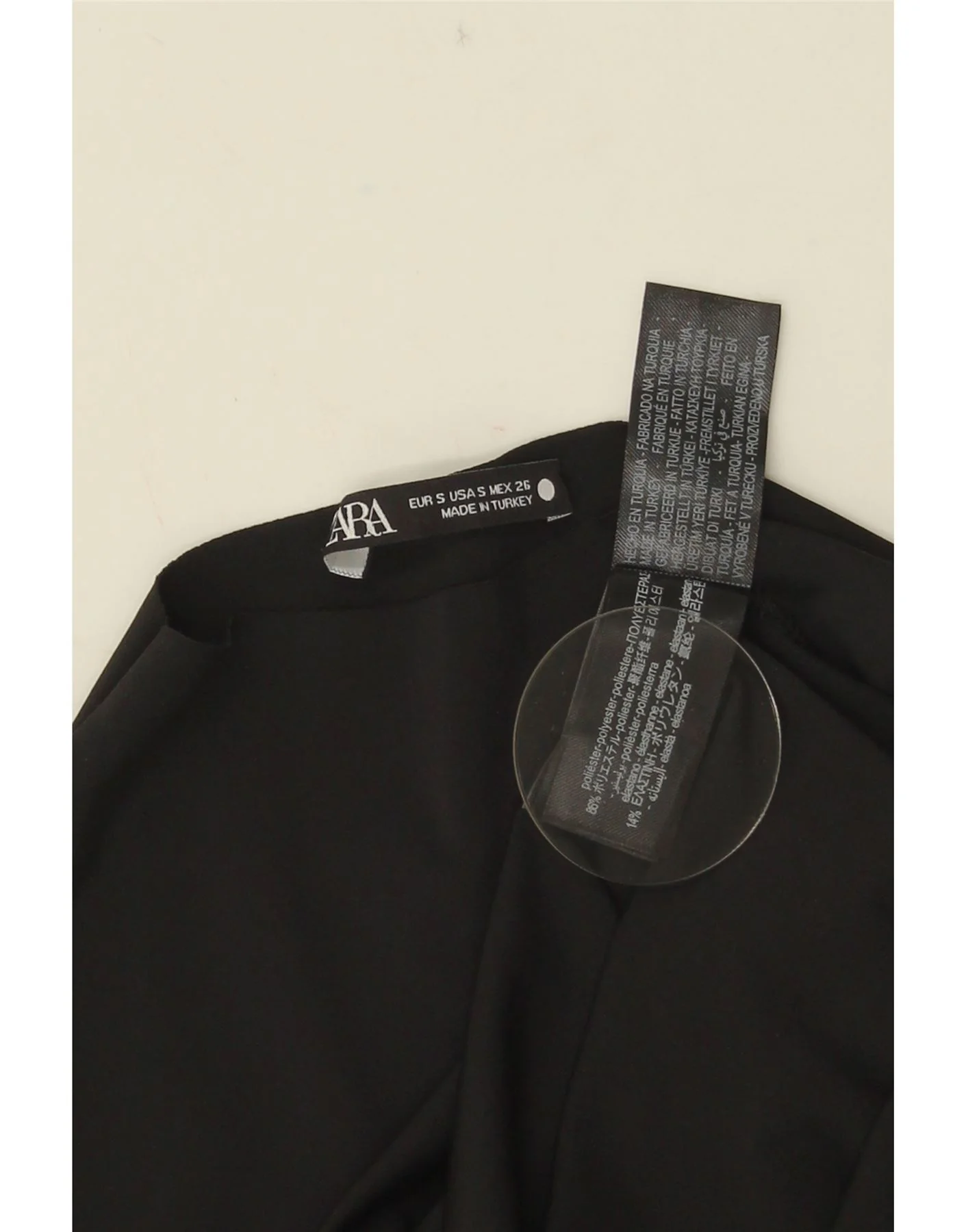 Zara Womens Long Sleeve Bodysuit UK 8 Small Black Polyester - Image 3