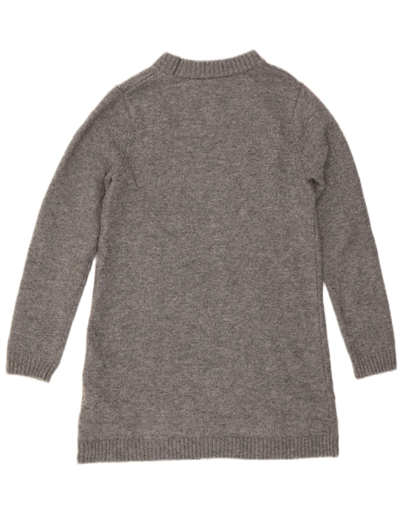 Zara Womens Long Sleeve Jumper Dress UK 6 XS Grey Polyester - Image 2