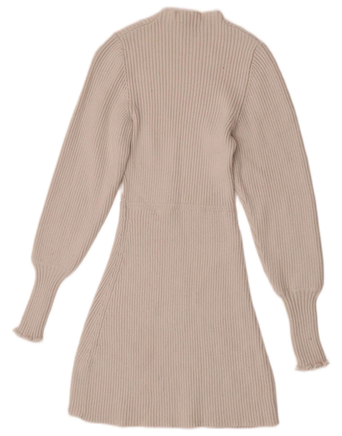 Zara Womens Long Sleeve Jumper Dress UK 8 Small White - Image 2