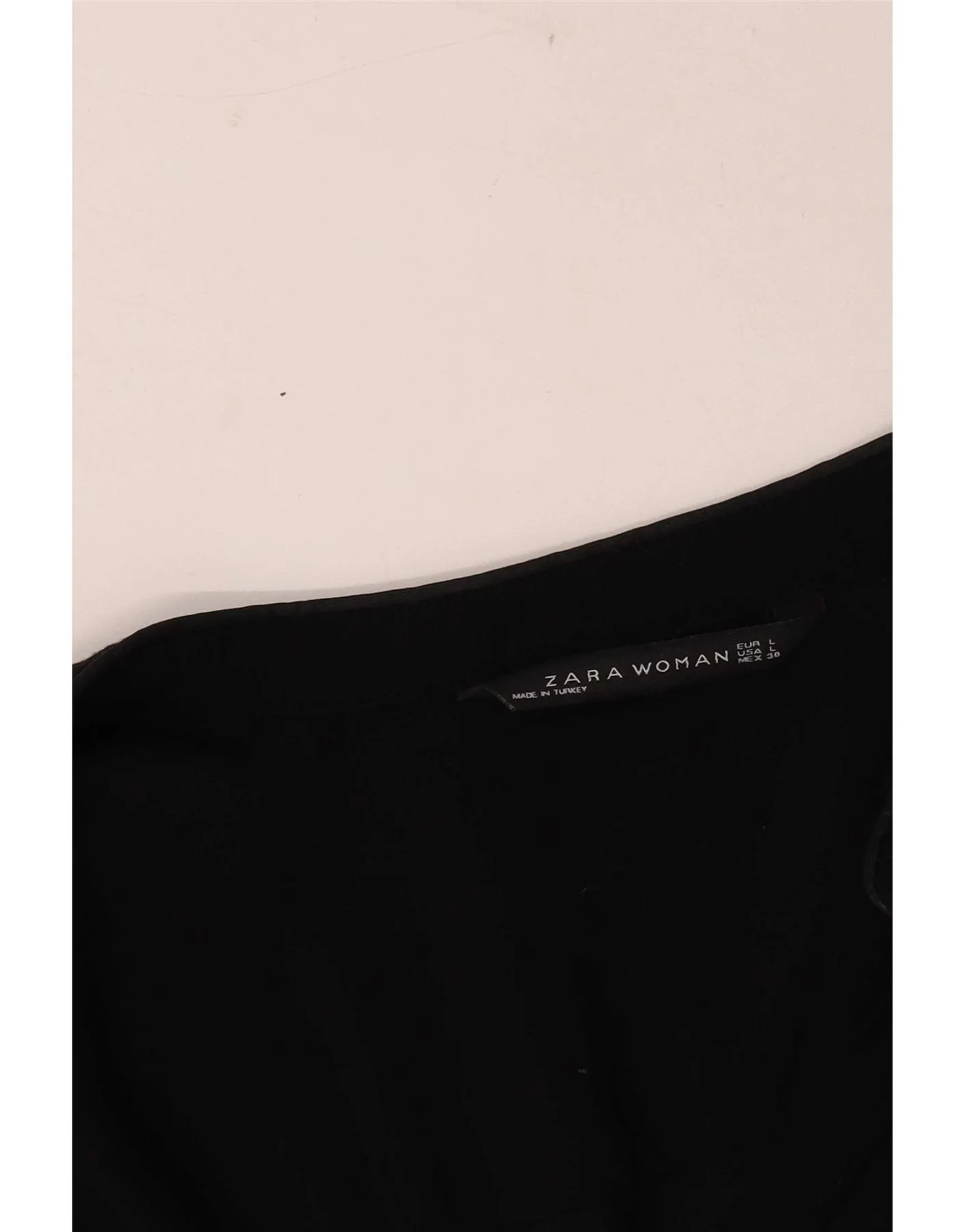 Zara Womens Long Sleeve Shirt Blouse UK 14 Large Black - Image 3