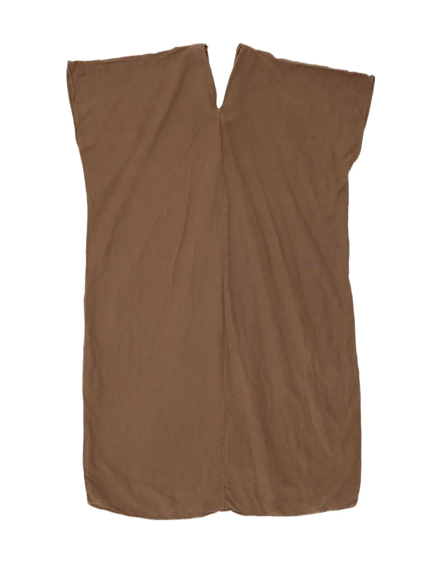 Zara Womens Longline Tunic Dress UK 16 Large Brown Lyocell - Image 2