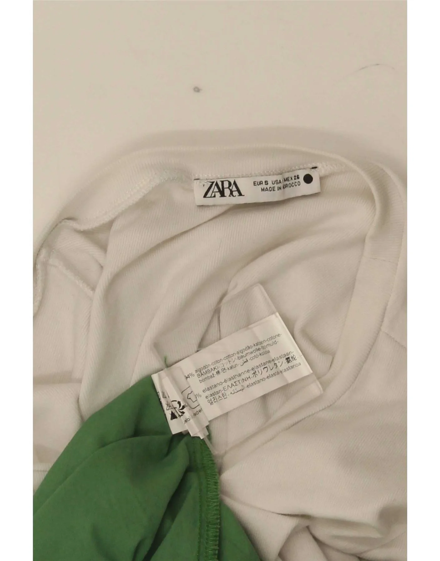 Zara Womens Maxi Dress UK 8 Small White Colourblock Cotton - Image 3