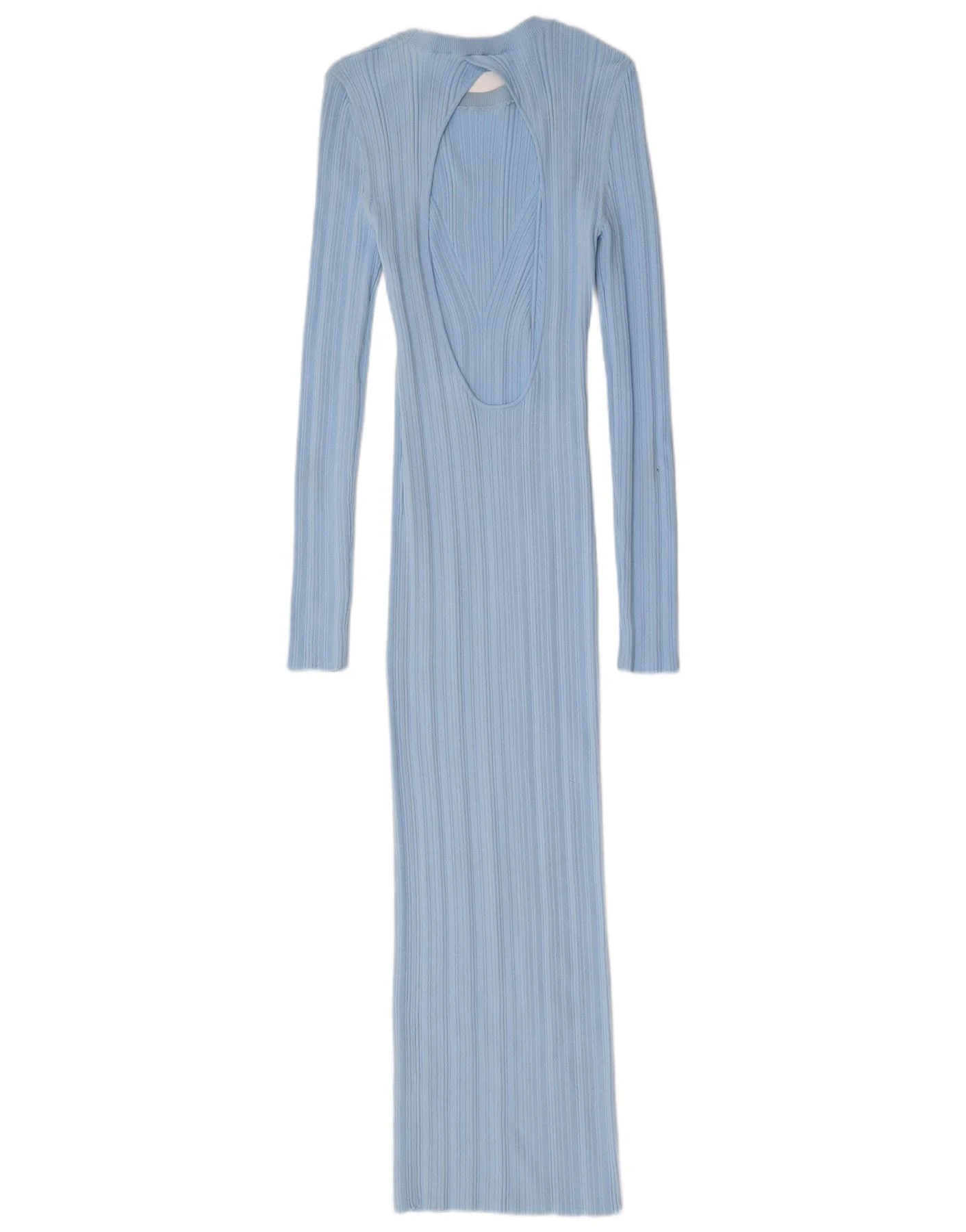 Zara Womens Maxi Long Sleeve Jumper Dress UK 12 Medium Blue Nylon - Image 2