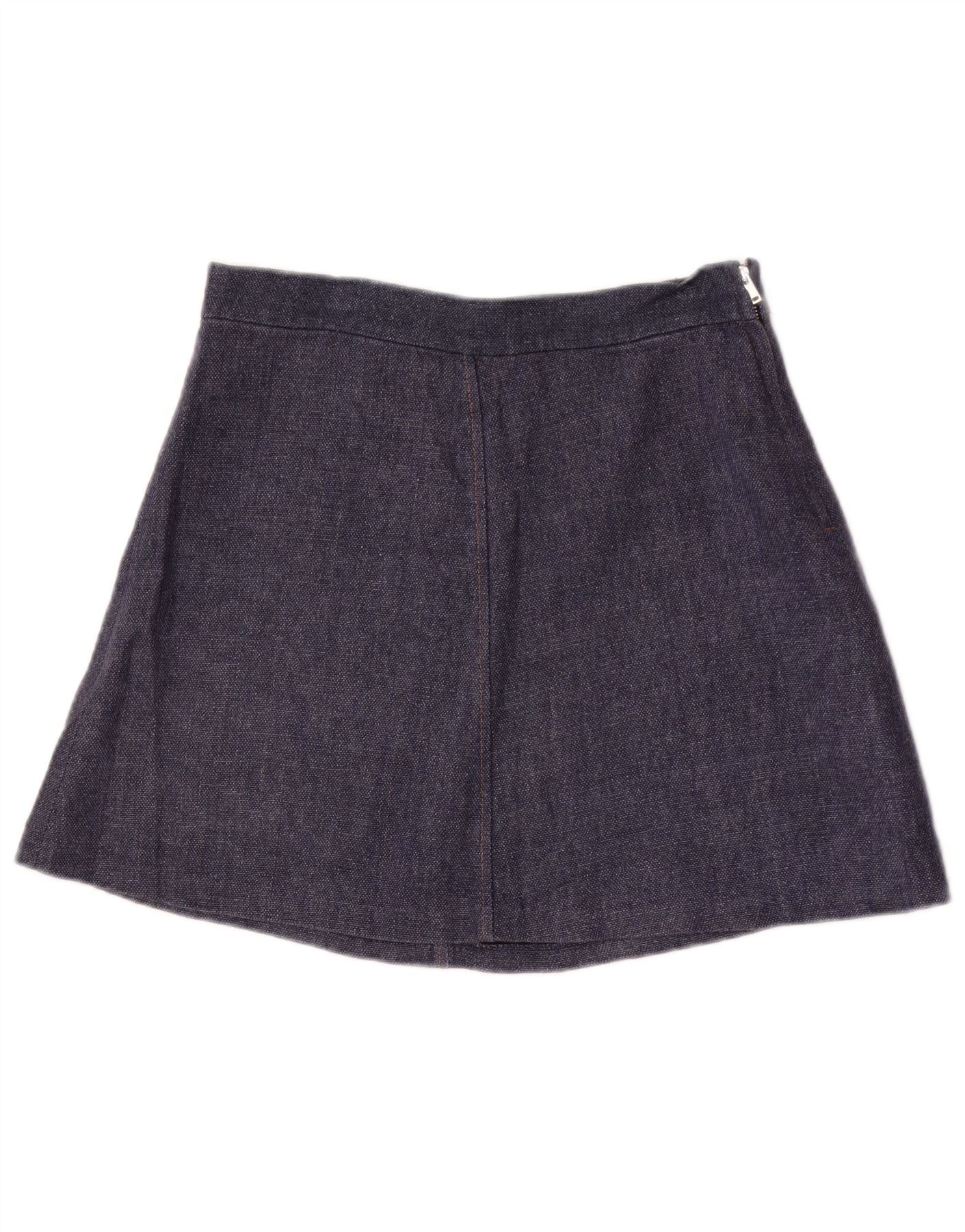 Zara Womens Mini Skirt Medium W28 Blue