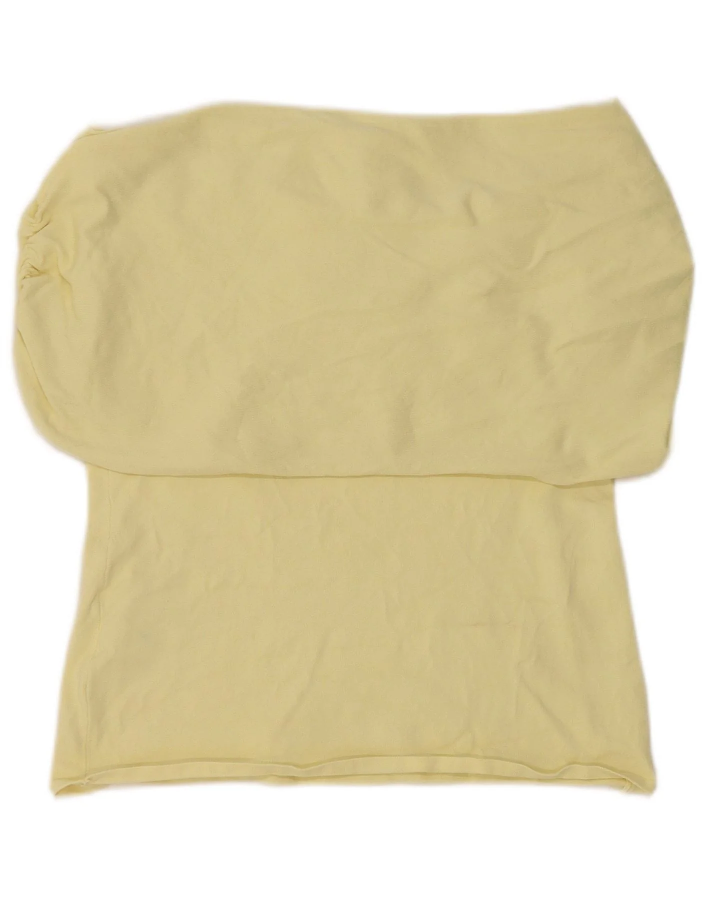 Zara Womens Off Shoulder Top UK 16 Large Yellow Viscose - Image 2