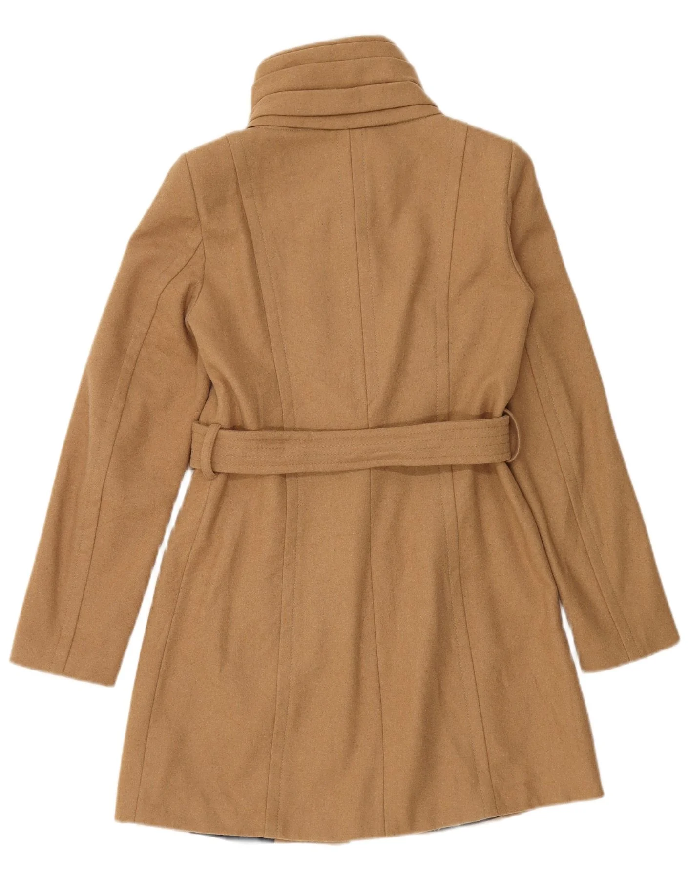 Zara Womens Overcoat UK 10 Small Beige - Image 2