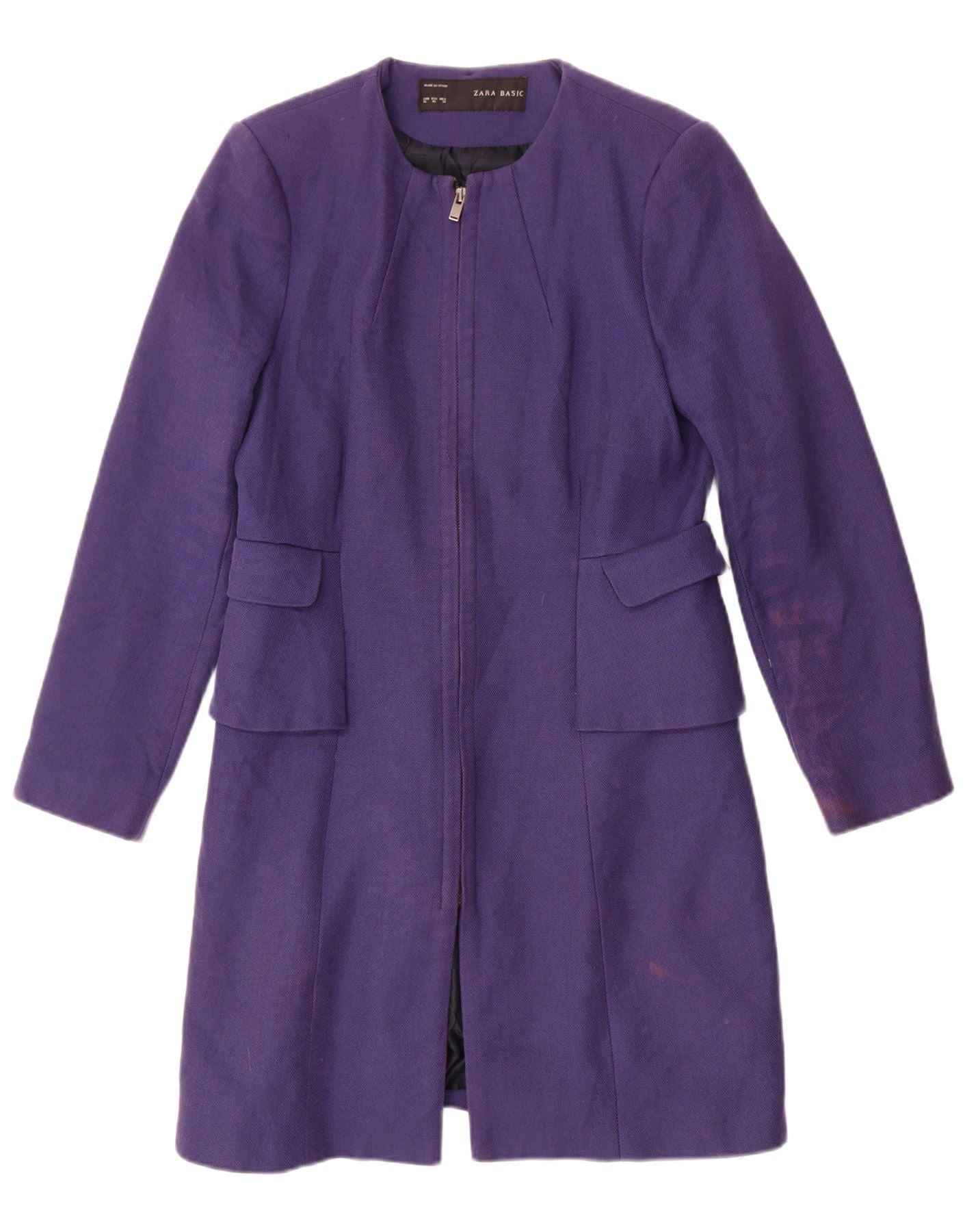 Zara Womens Overcoat UK 18 XL Purple