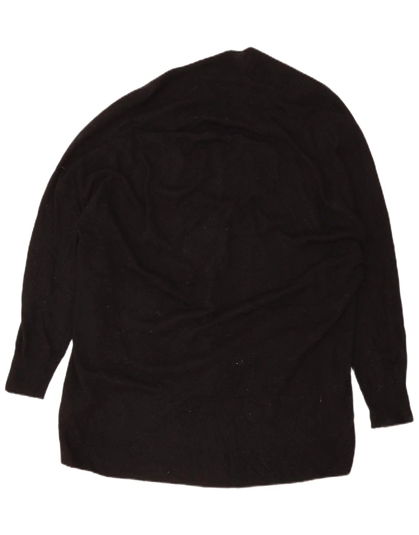 Zara Womens Oversized Cardigan Sweater UK 10 Small Black Wool - Image 2