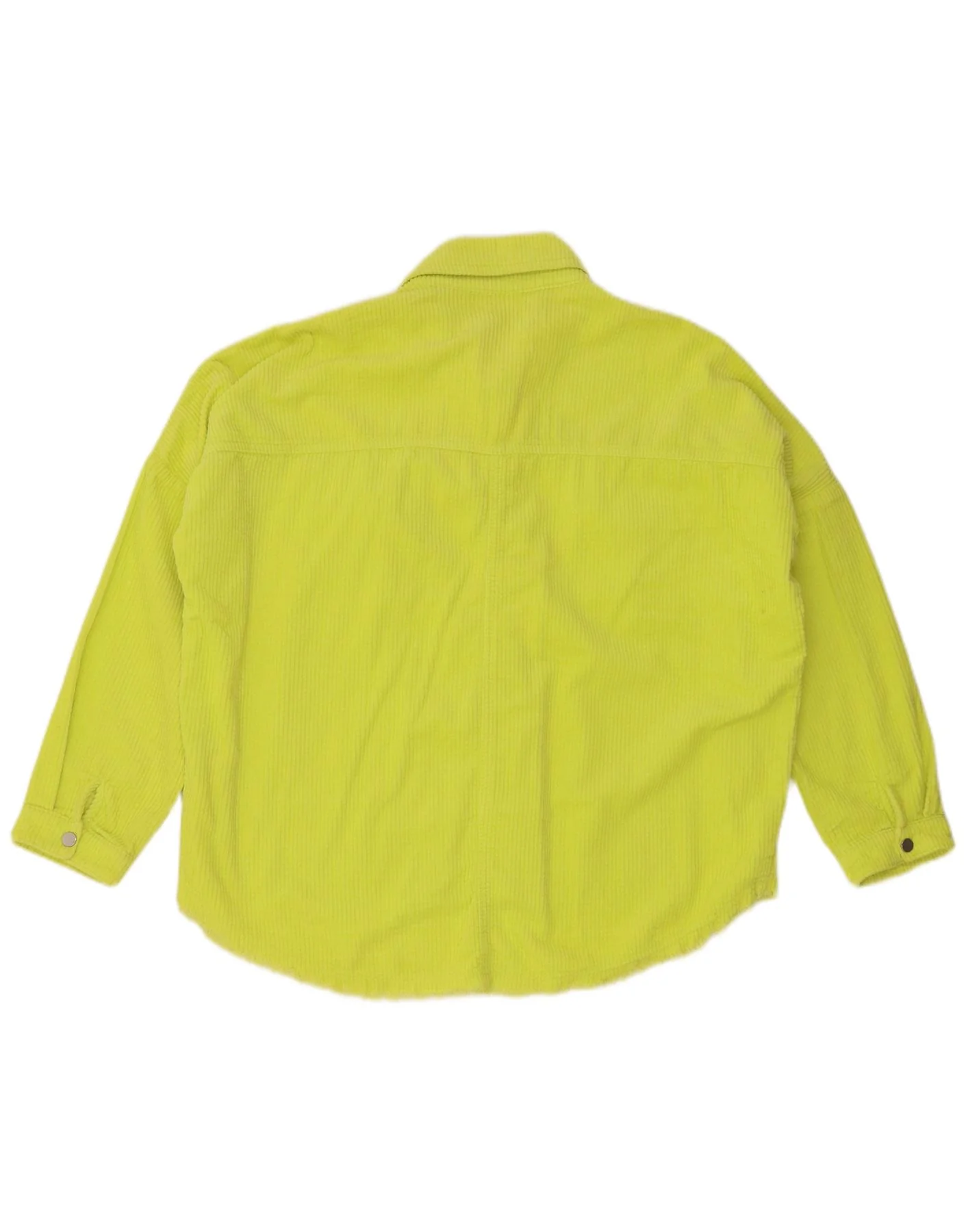 Zara Womens Oversized Corduroy Shirt UK 14 Medium Yellow Cotton - Image 2