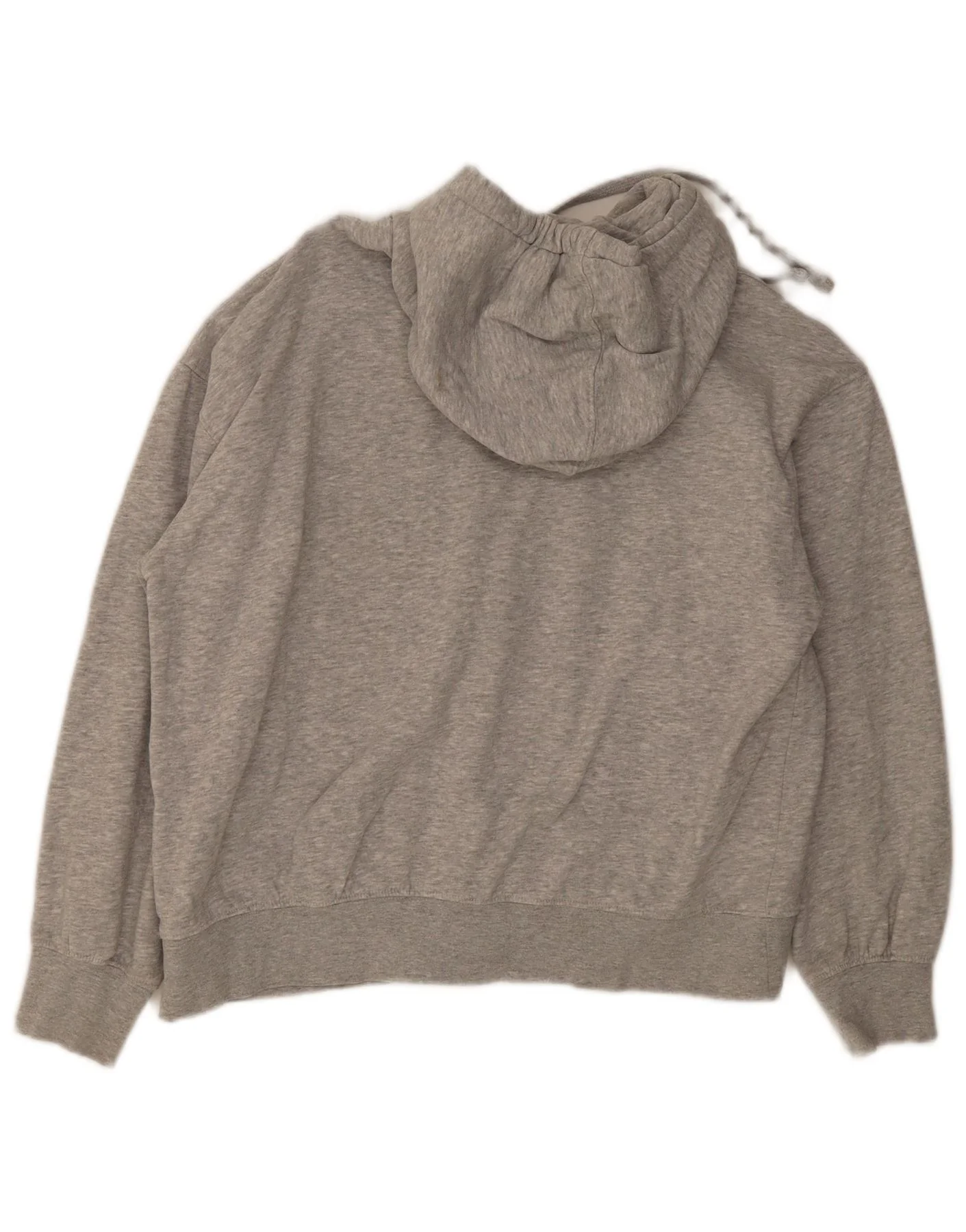 Zara Womens Oversized Hoodie Jumper UK 14 Medium Grey Flecked - Image 2