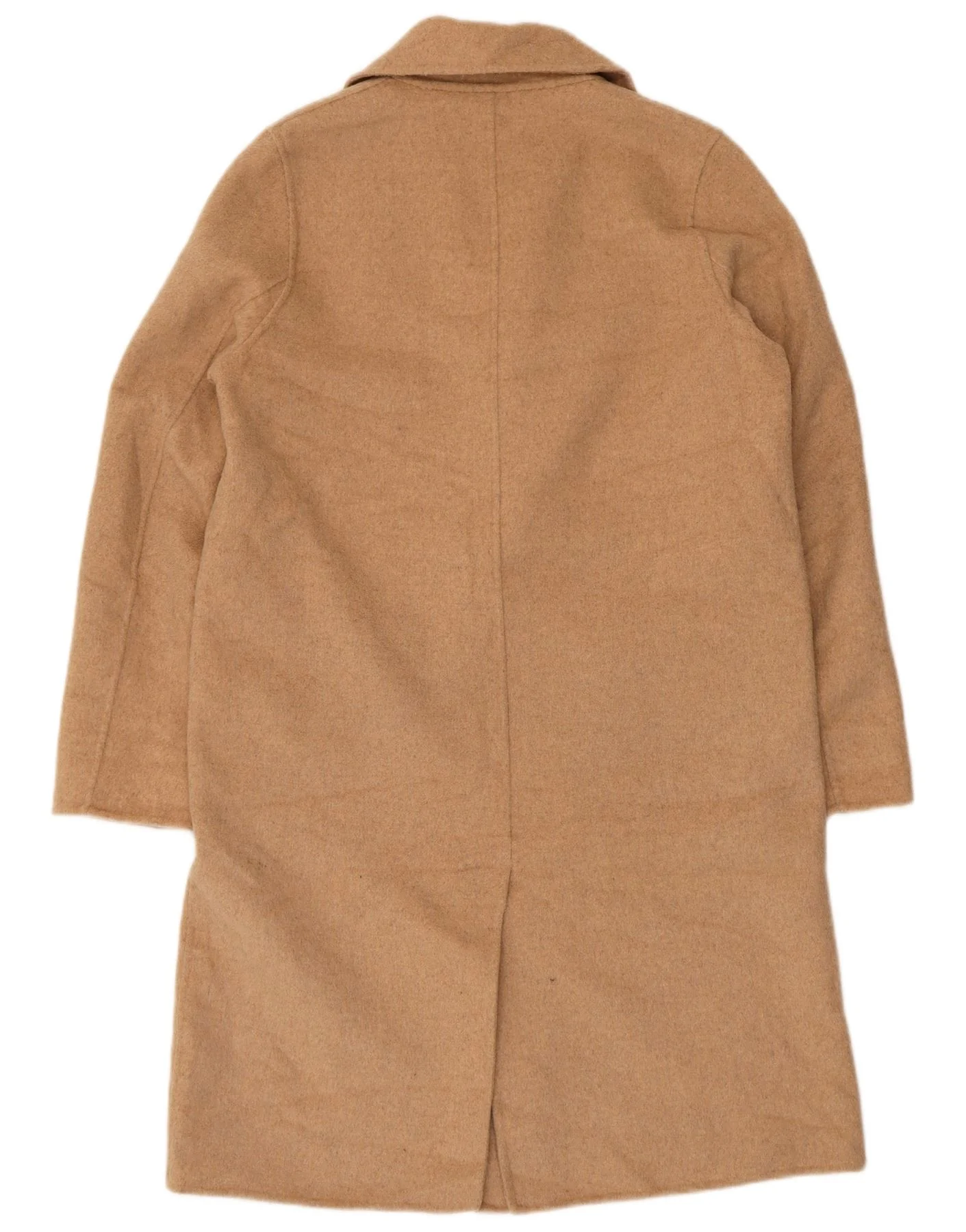 Zara Womens Oversized Overcoat UK 6 XS Beige Wool - Image 2