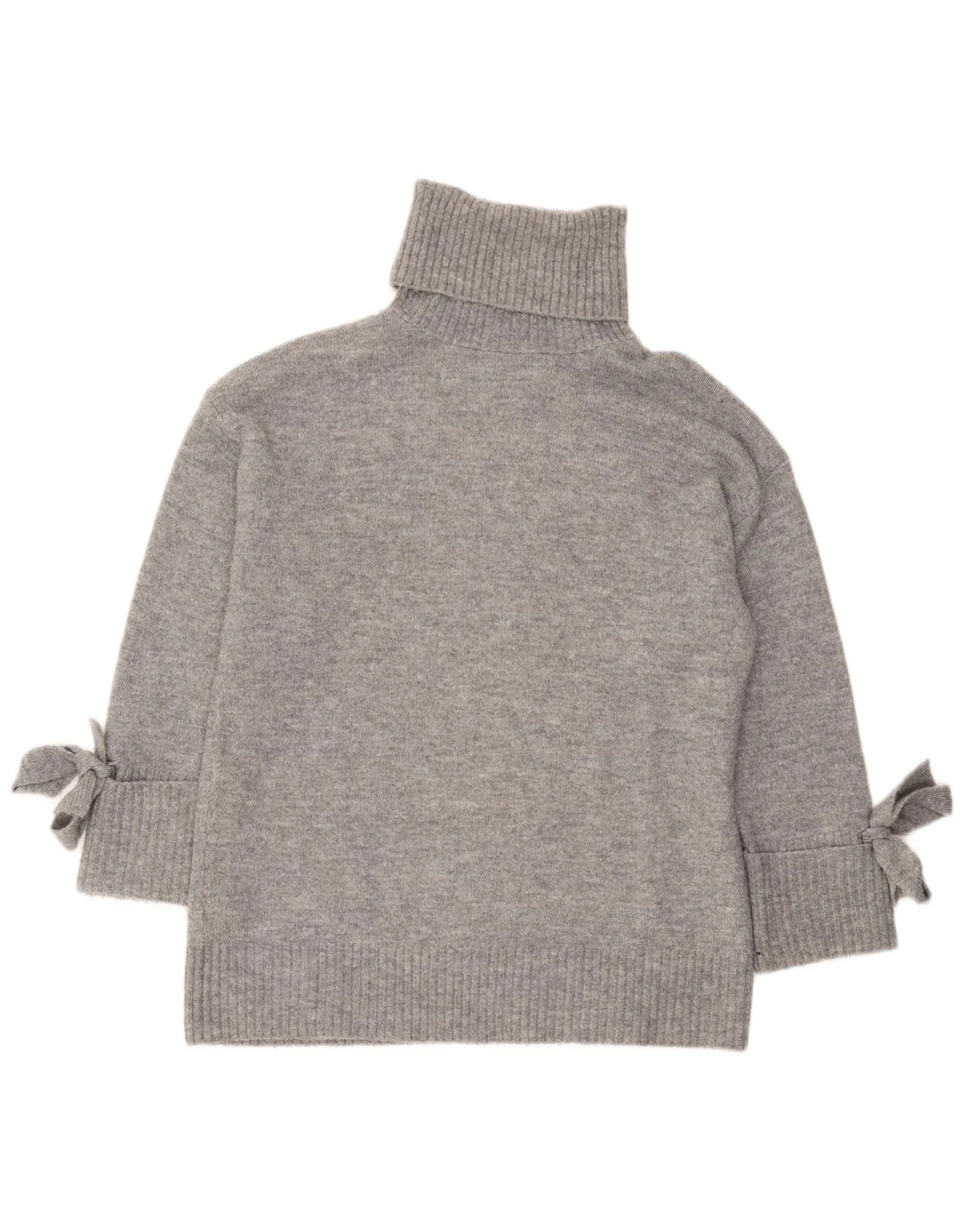 Zara Womens Oversized Roll Neck Jumper Sweater UK 10 Small Grey Flecked
