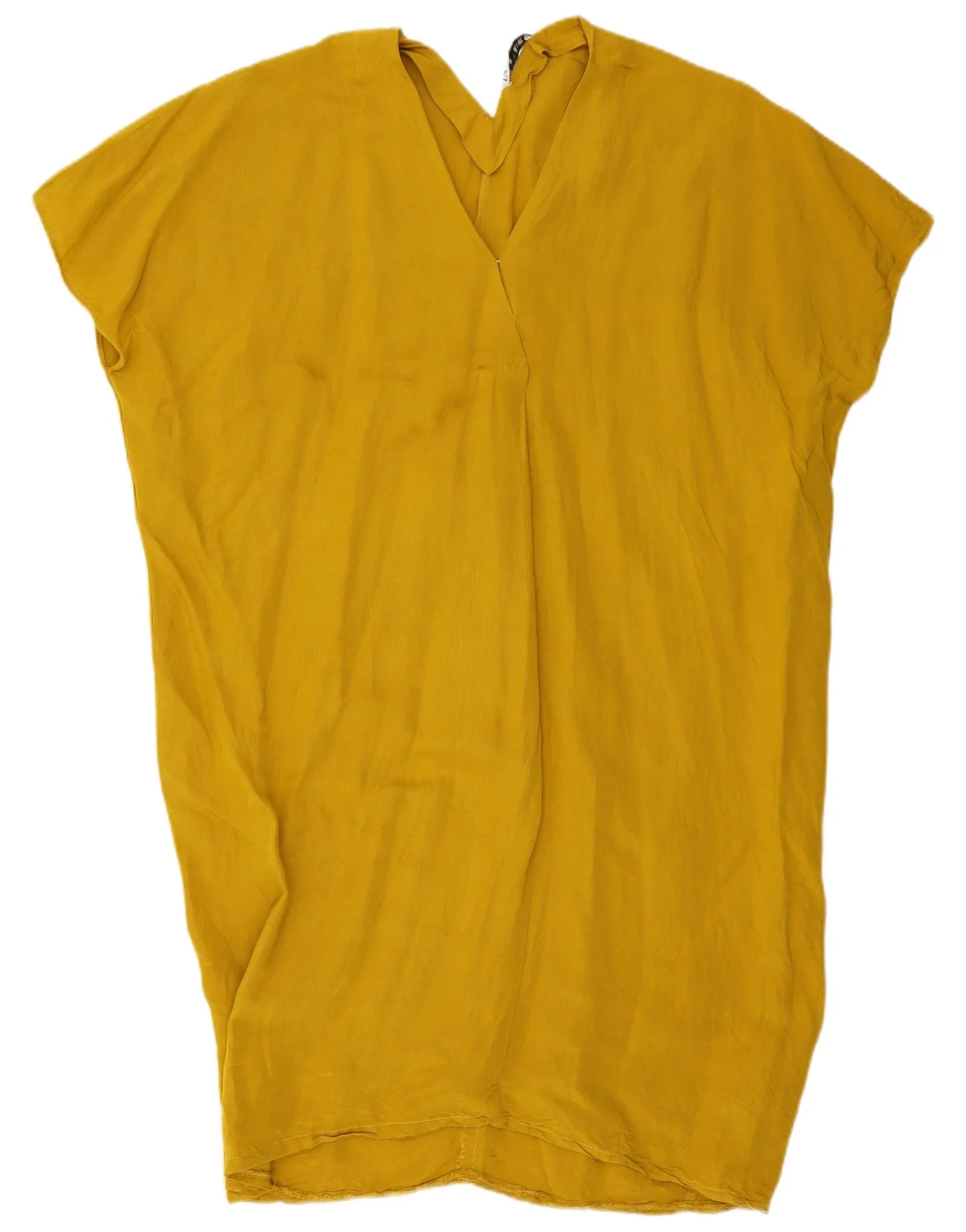 Zara Womens Oversized Tunic Dress UK 18 XL Yellow