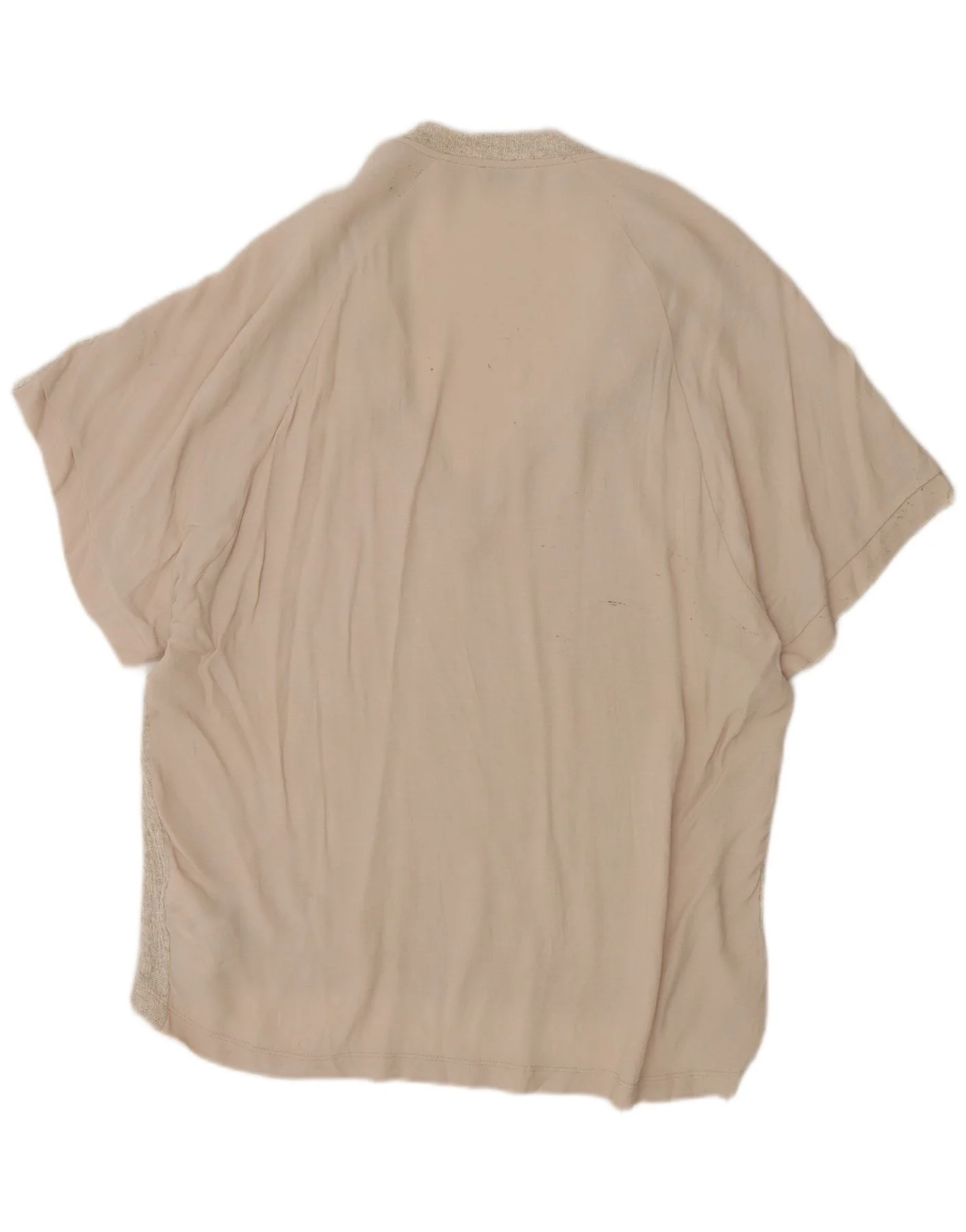 Zara Womens Oversized Tunic Top UK 10 Small Beige Polyester - Image 2