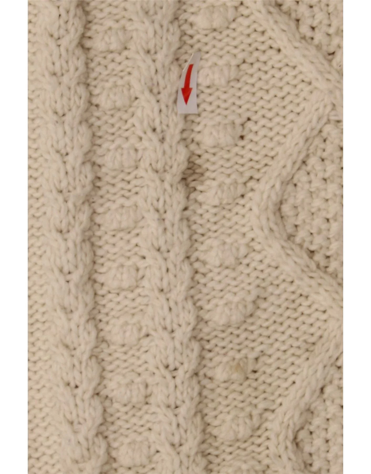 Zara Womens Oversized Turtle Neck Jumper Sweater UK 16 Large Beige - Image 4