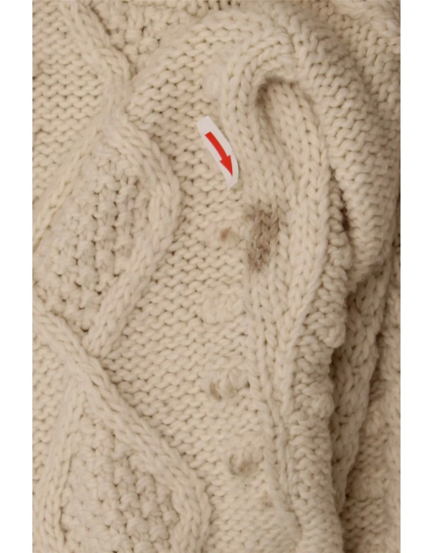 Zara Womens Oversized Turtle Neck Jumper Sweater UK 16 Large Beige - Image 5