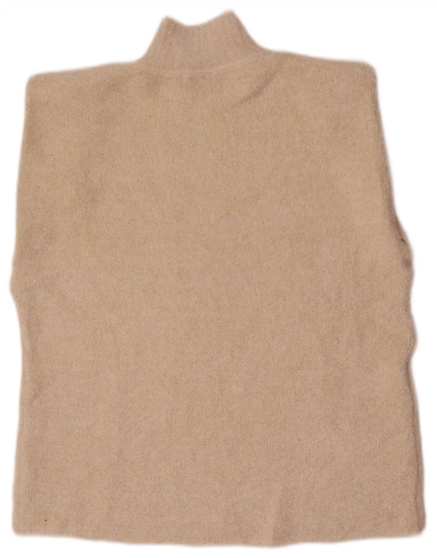 Zara Womens Oversized Vest Tank Top UK 10 Small Off White Acrylic - Image 2