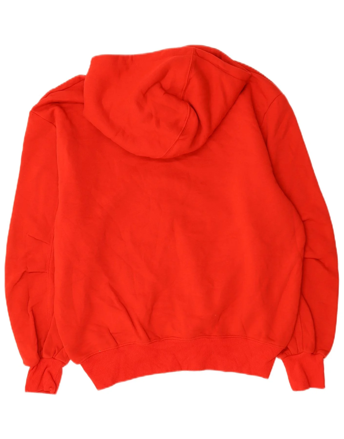 Zara Womens Oversized Zip Hoodie Sweater UK 10 Small Red Cotton - Image 2