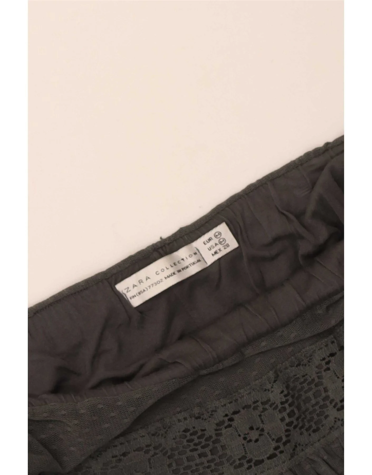 Zara Womens Pleated Skirt Medium W28 Grey Striped - Image 3
