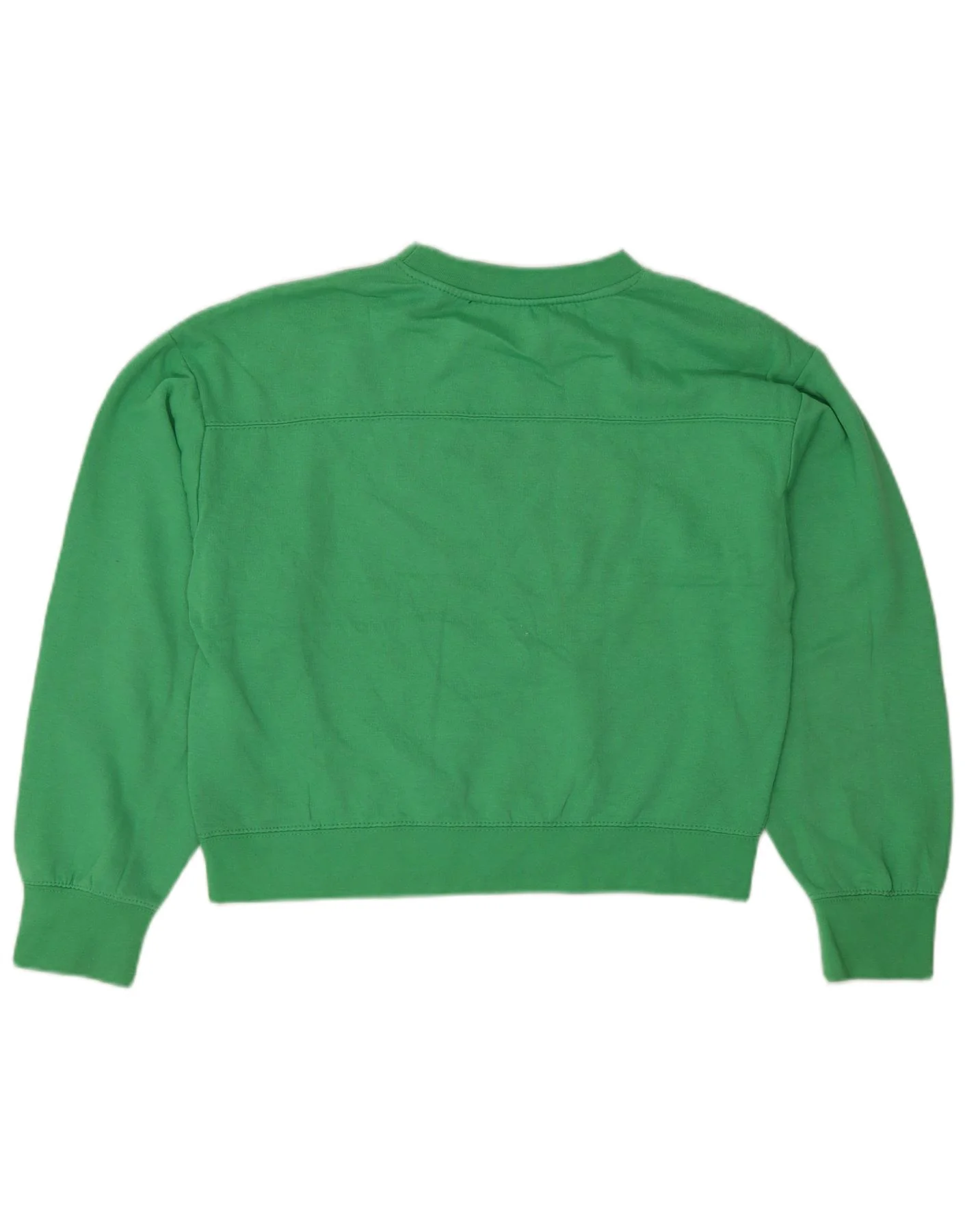 Zara Womens Relaxed Fit Sweatshirt Jumper UK 10 Small Green Polyester - Image 2