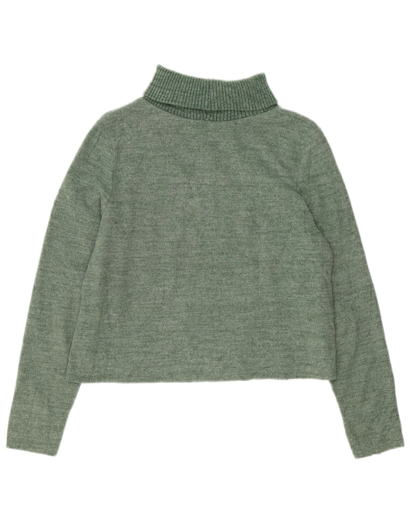 Zara Womens Roll Neck Jumper Sweater UK 16 Large Green - Image 2