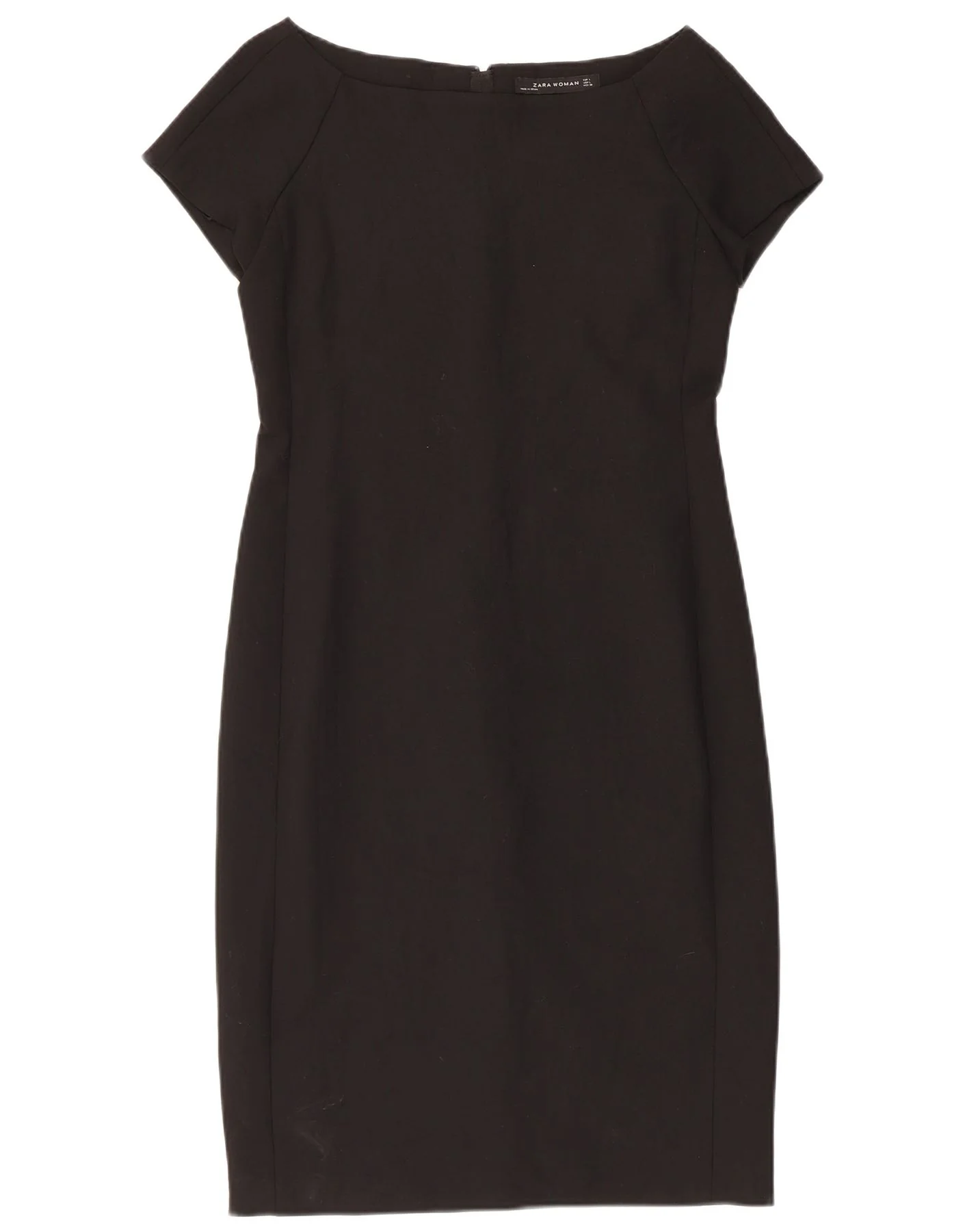 Zara Womens Sheath Dress UK 14 Large Black