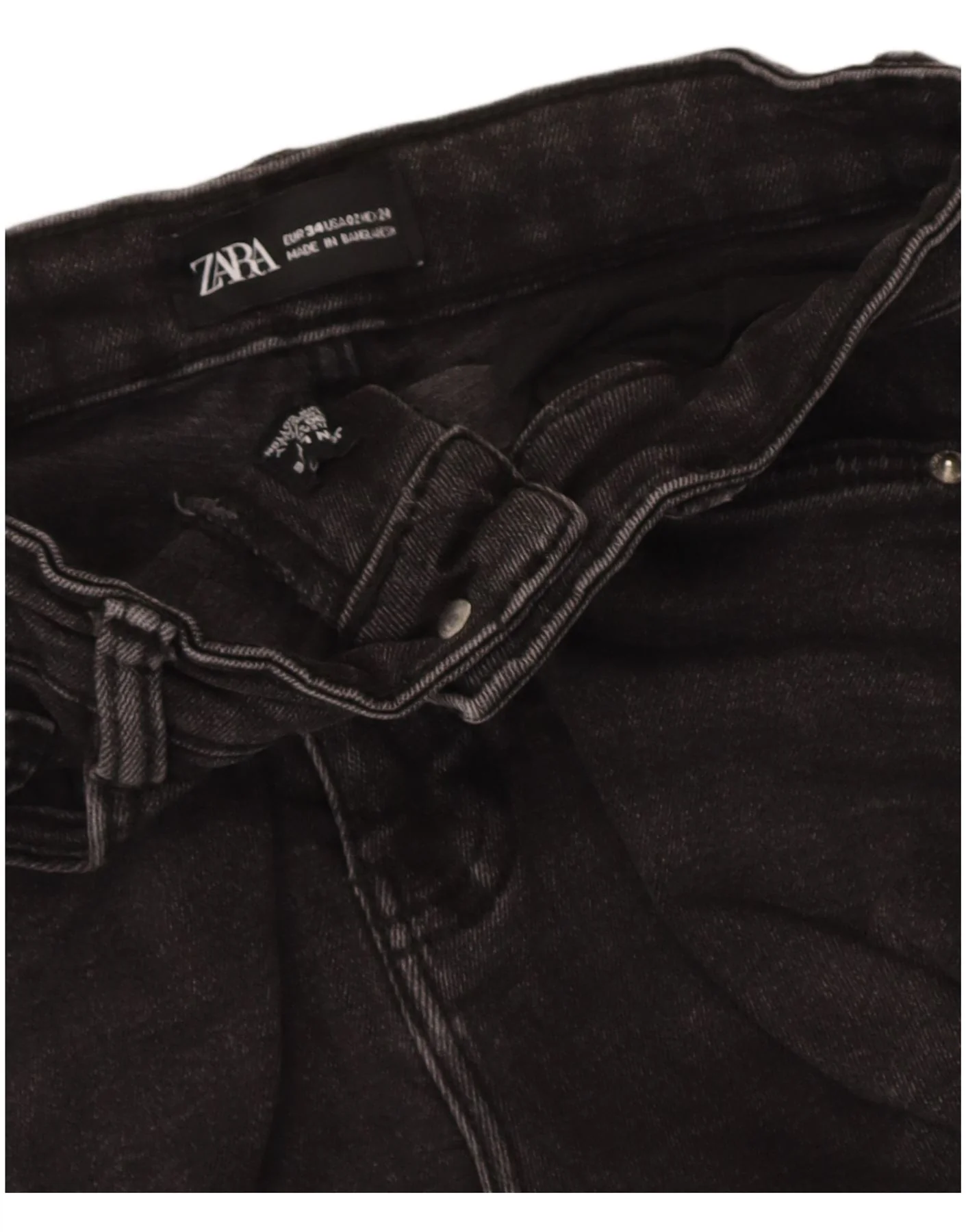 Zara Womens Skinny Jeans EU 34 2XS W24 L26 Black - Image 3
