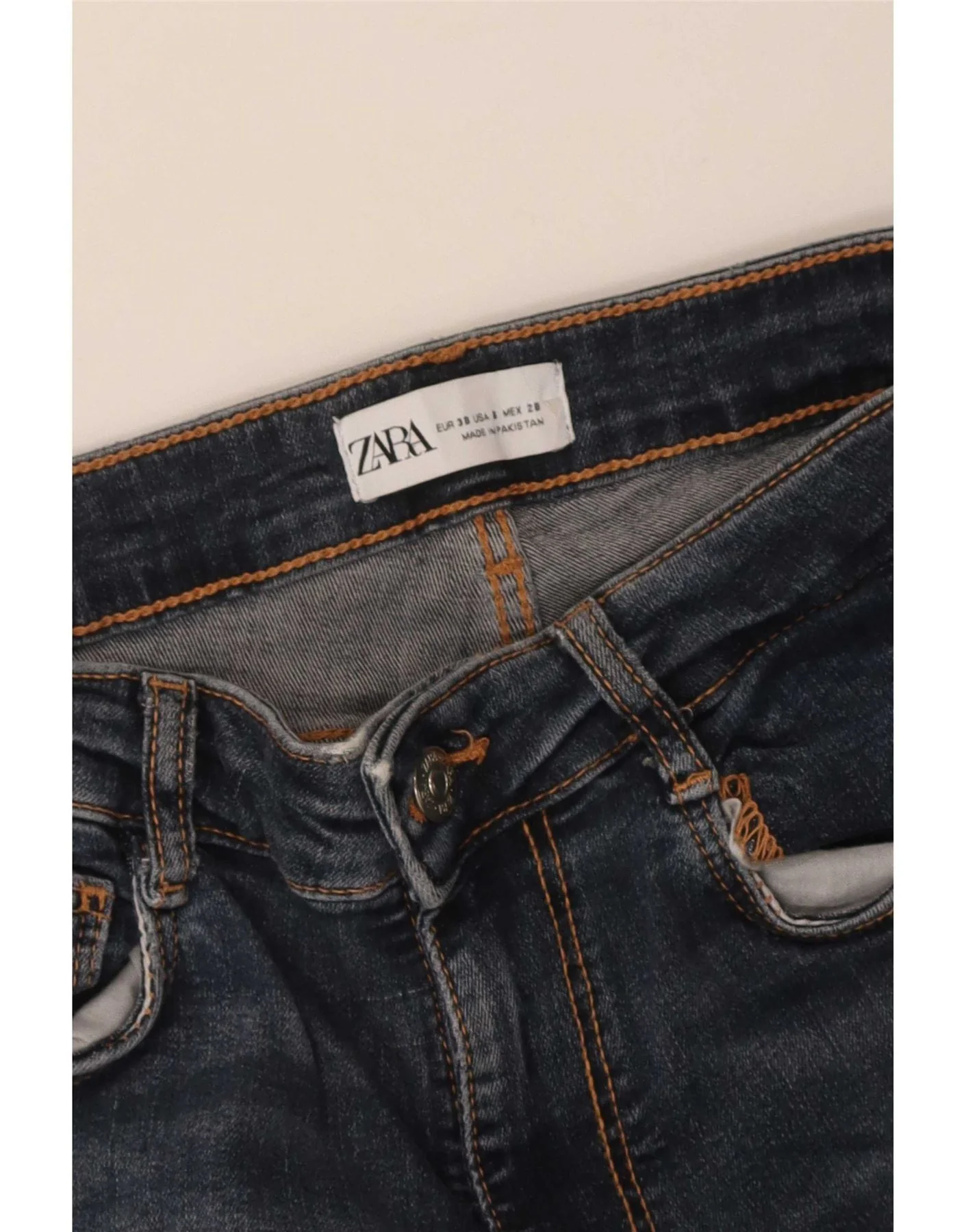Zara Womens Skinny Jeans EU 38 Small W28 L27 Blue - Image 3