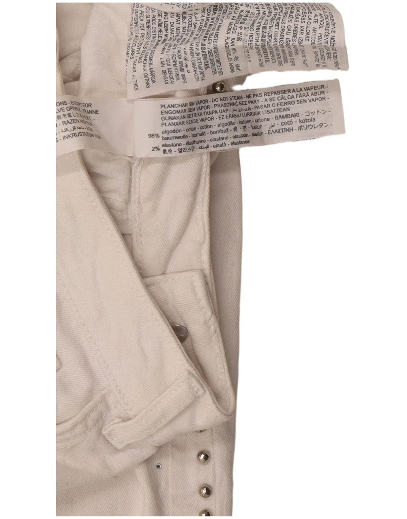 Zara Womens Skinny Jeans EU 38 Small W28 L27 White Cotton - Image 6