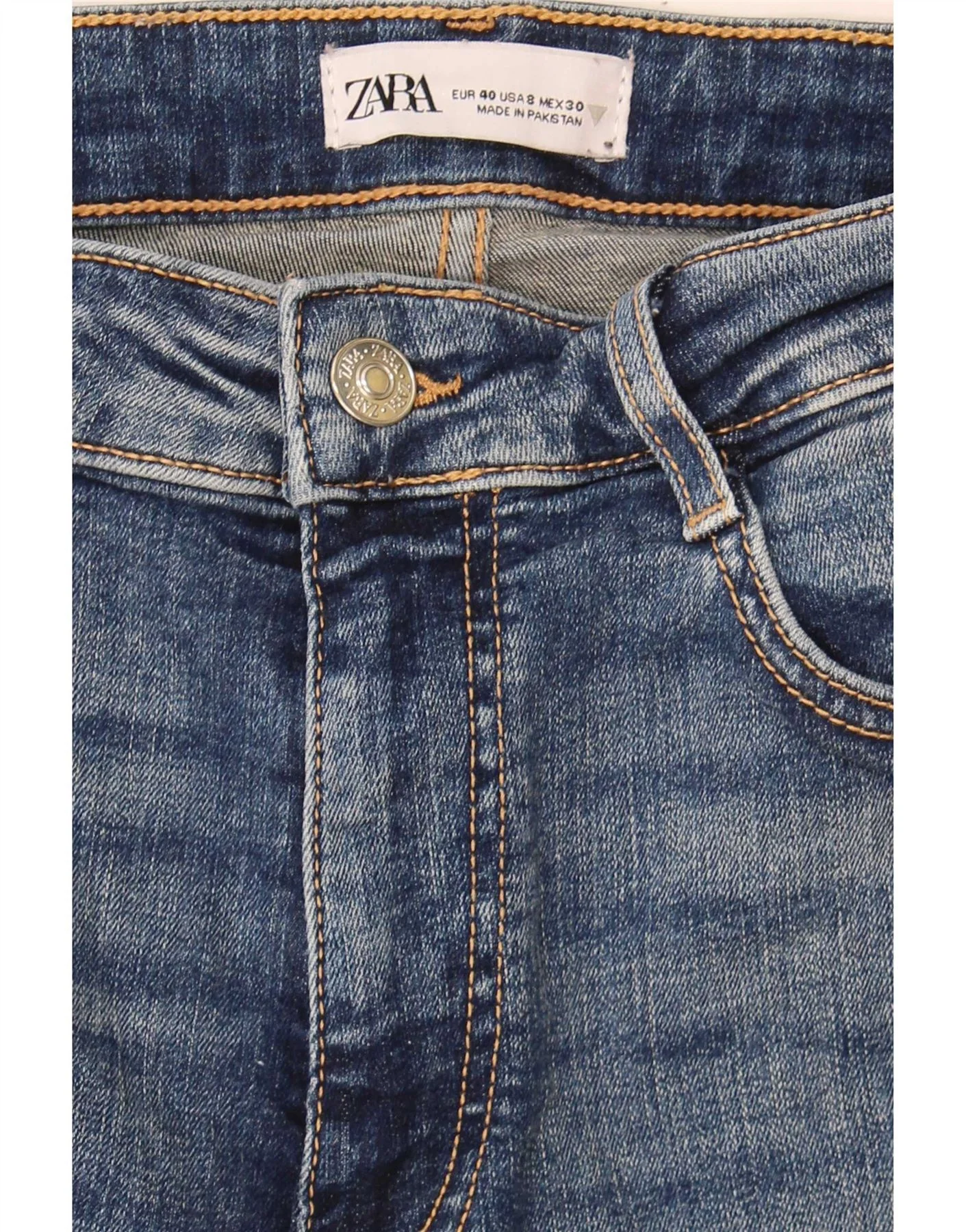 Zara Womens Skinny Jeans EU 40 Medium W30 L28 Blue - Image 3