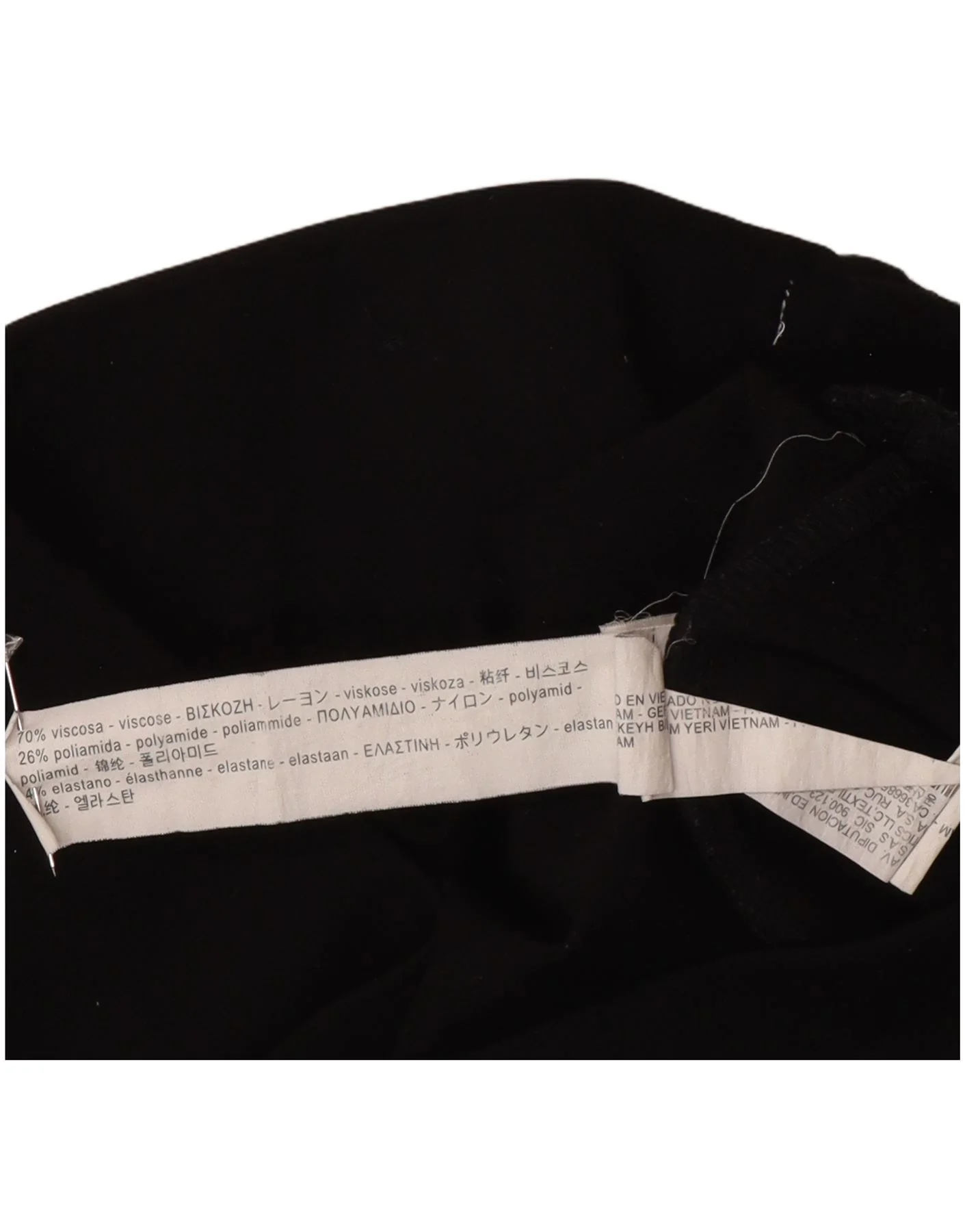 Zara Womens Skinny Trousers Large W30 L28 Black Viscose - Image 3