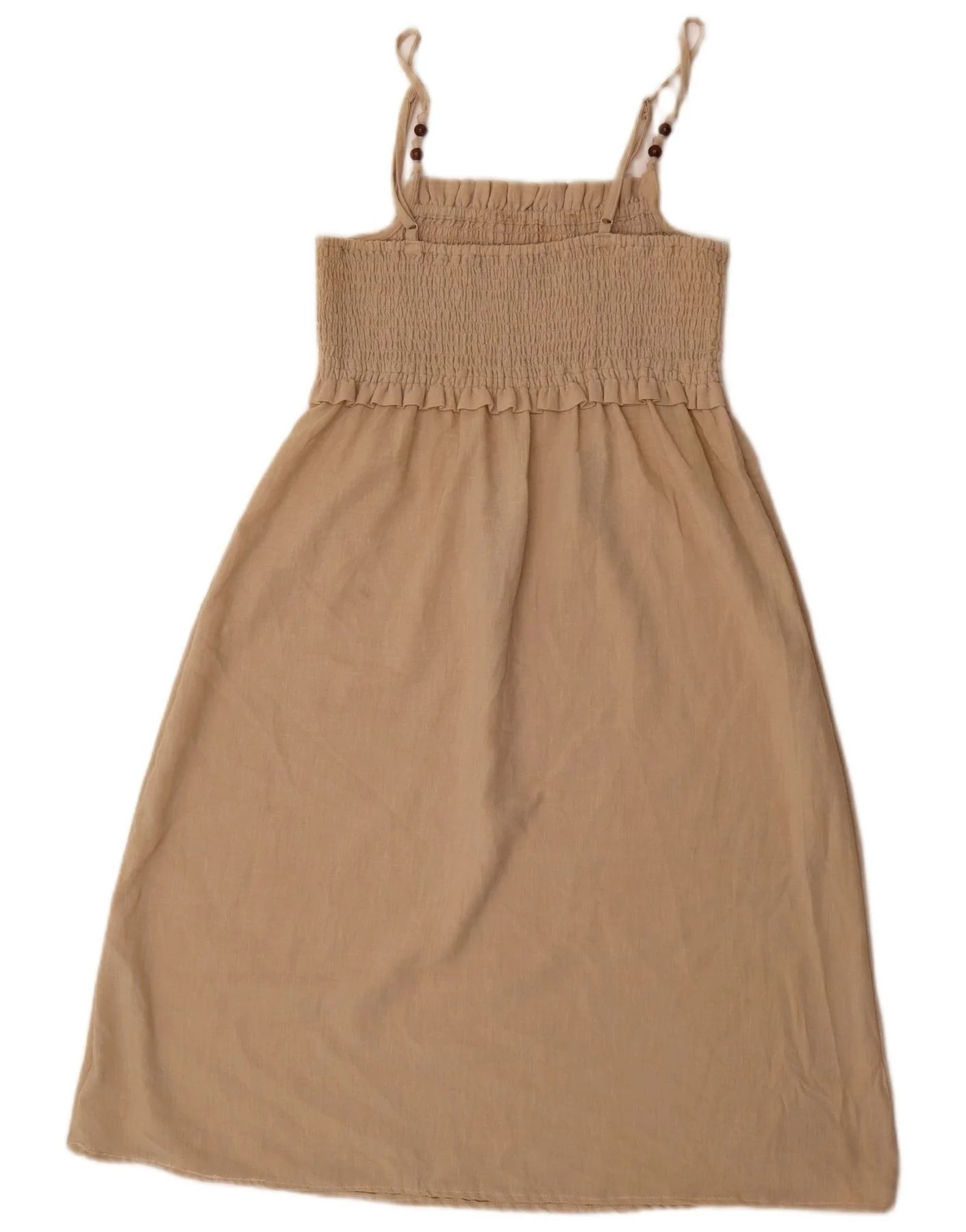Zara Womens Sleeveless A-Line Dress UK 12 Medium Beige - Image 2