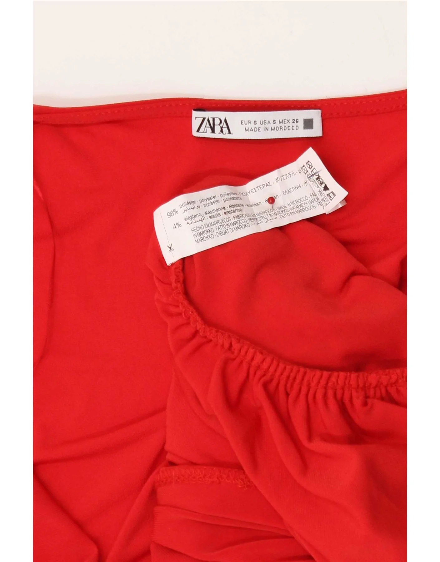 Zara Womens Sleeveless Blouse Top UK 8 Small Red Polyester - Image 3