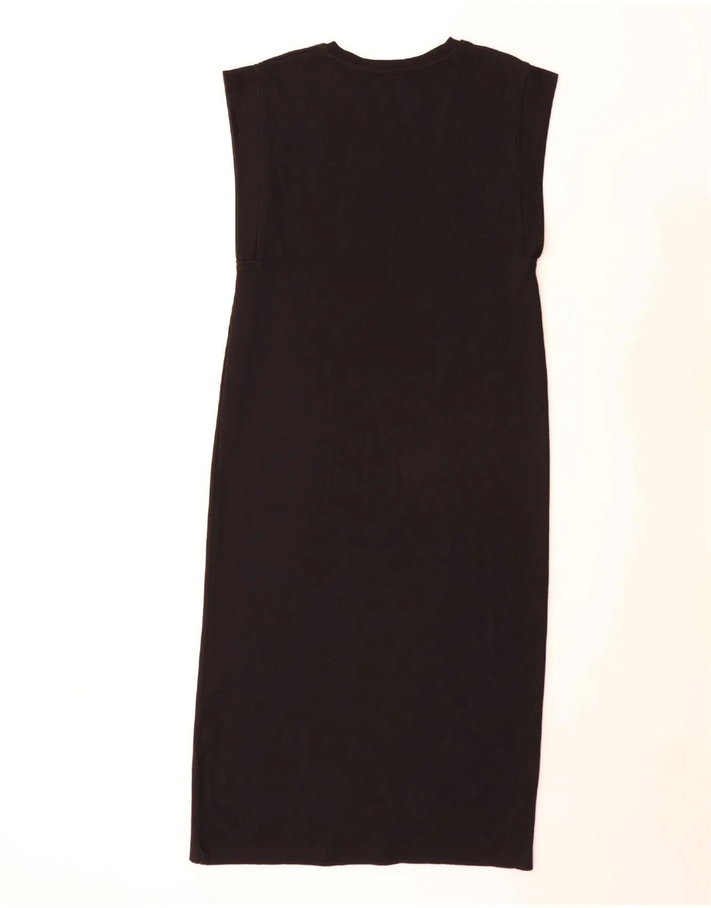 Zara Womens Sleeveless Regular Shift Dress UK 10 Small Black Cotton - Image 2