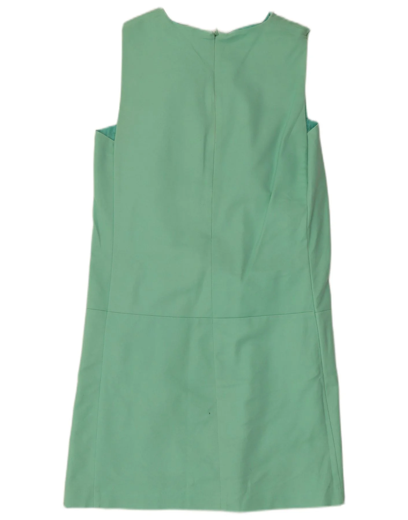 Zara Womens Sleeveless Shift Dress UK 10 Small Green - Image 2