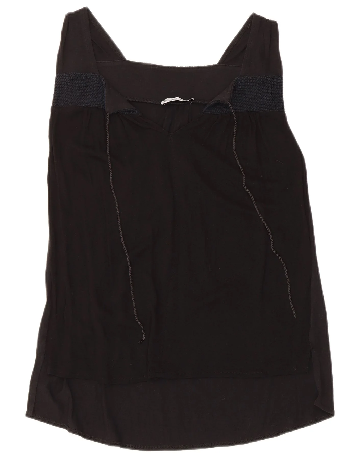 Zara Womens Sleeveless Tunic Top UK 12 Medium Black