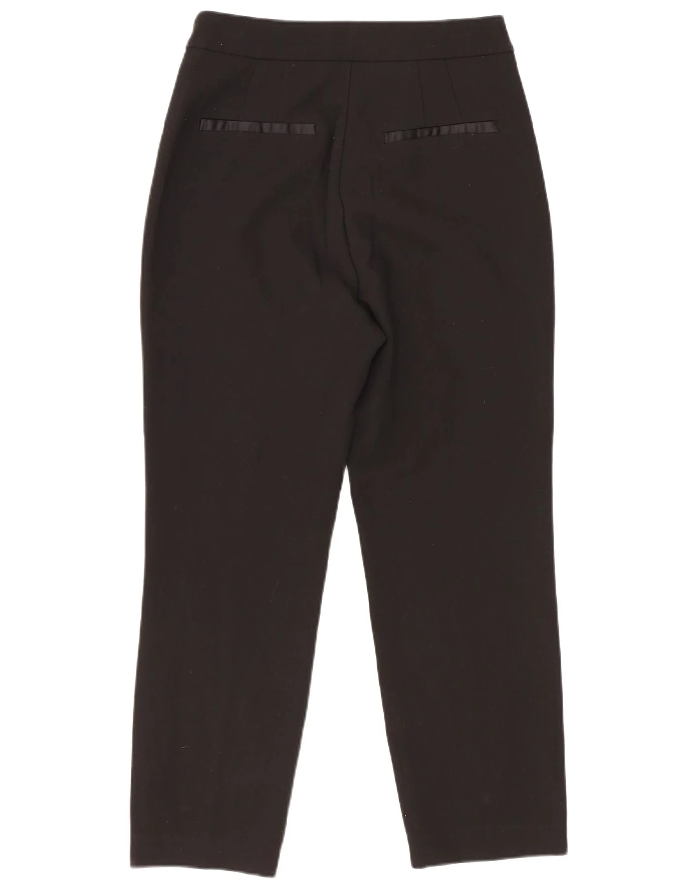 Zara Womens Slim Casual Trousers XS 24 L23 Black Polyester - Image 2