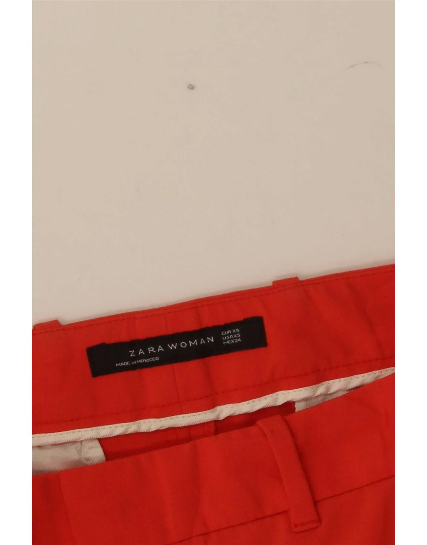 Zara Womens Slim Chino Trousers XS W28 L27 Red - Image 3