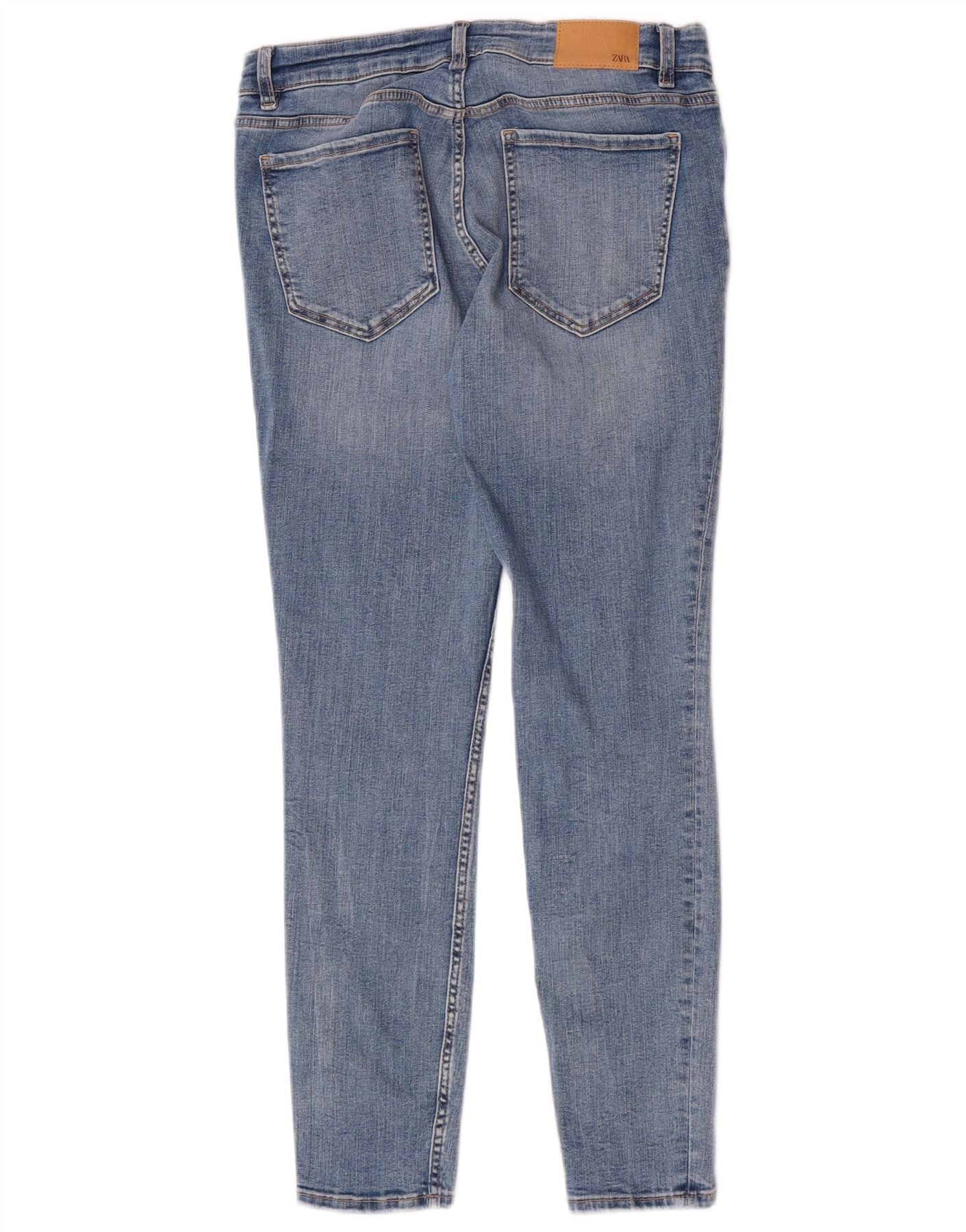 Zara Womens Slim Fit Skinny Jeans EU 42 Large W32 L27 Blue Cotton - Image 2
