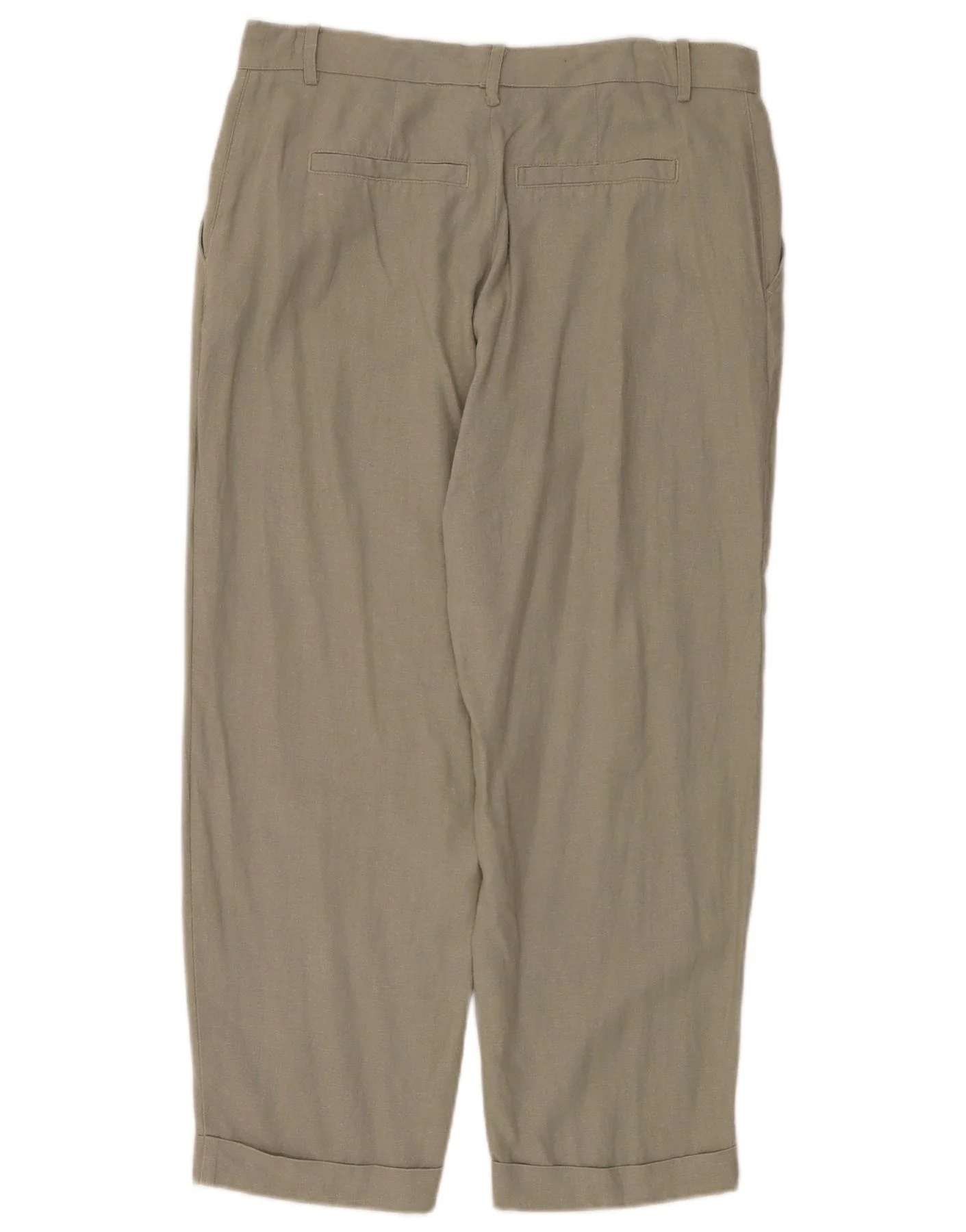 Zara Womens Straight Chino Trousers EU 40 Medium W30 L27 Khaki - Image 2