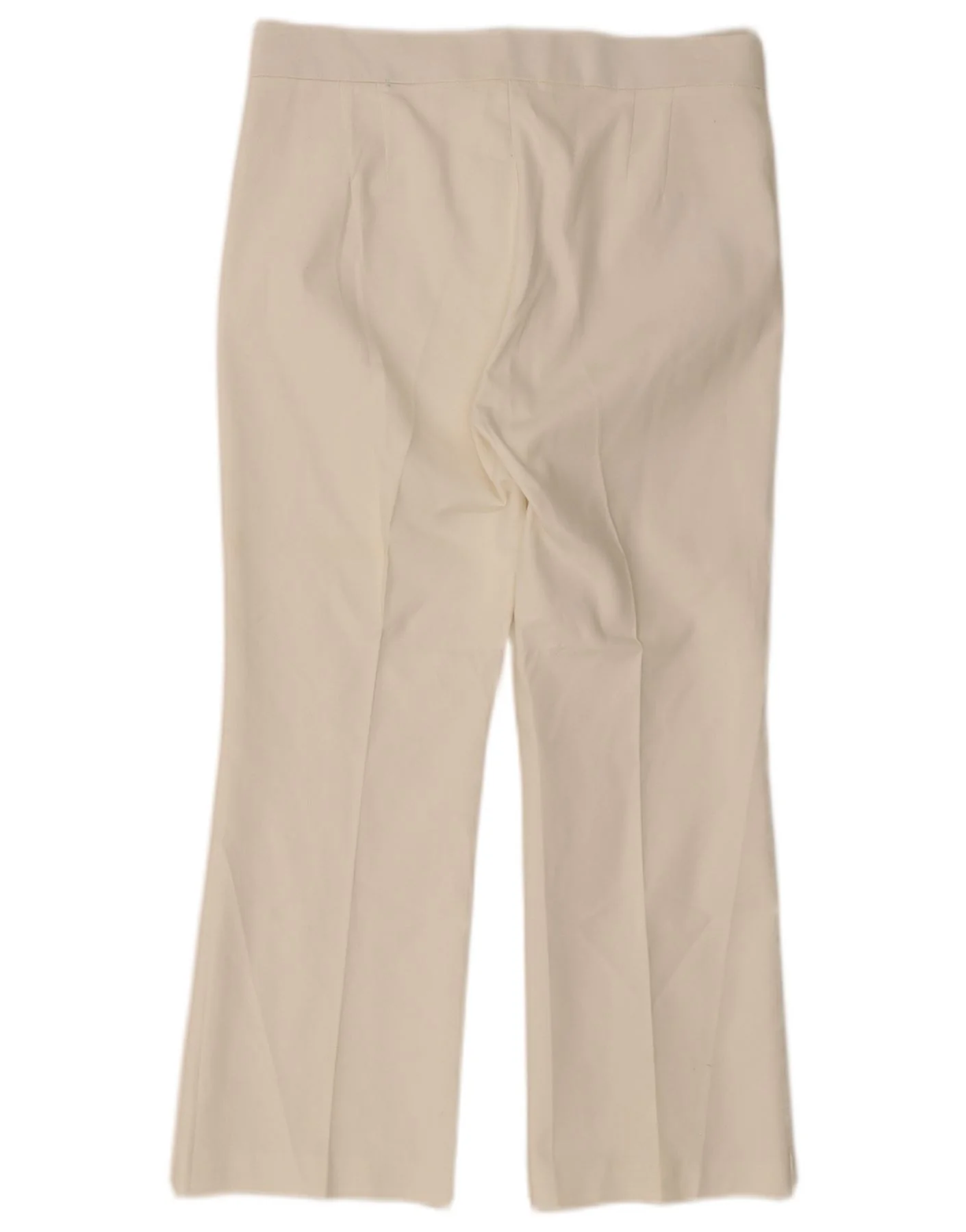 Zara Womens Straight Cropped Trousers Large W30 L25 White - Image 2