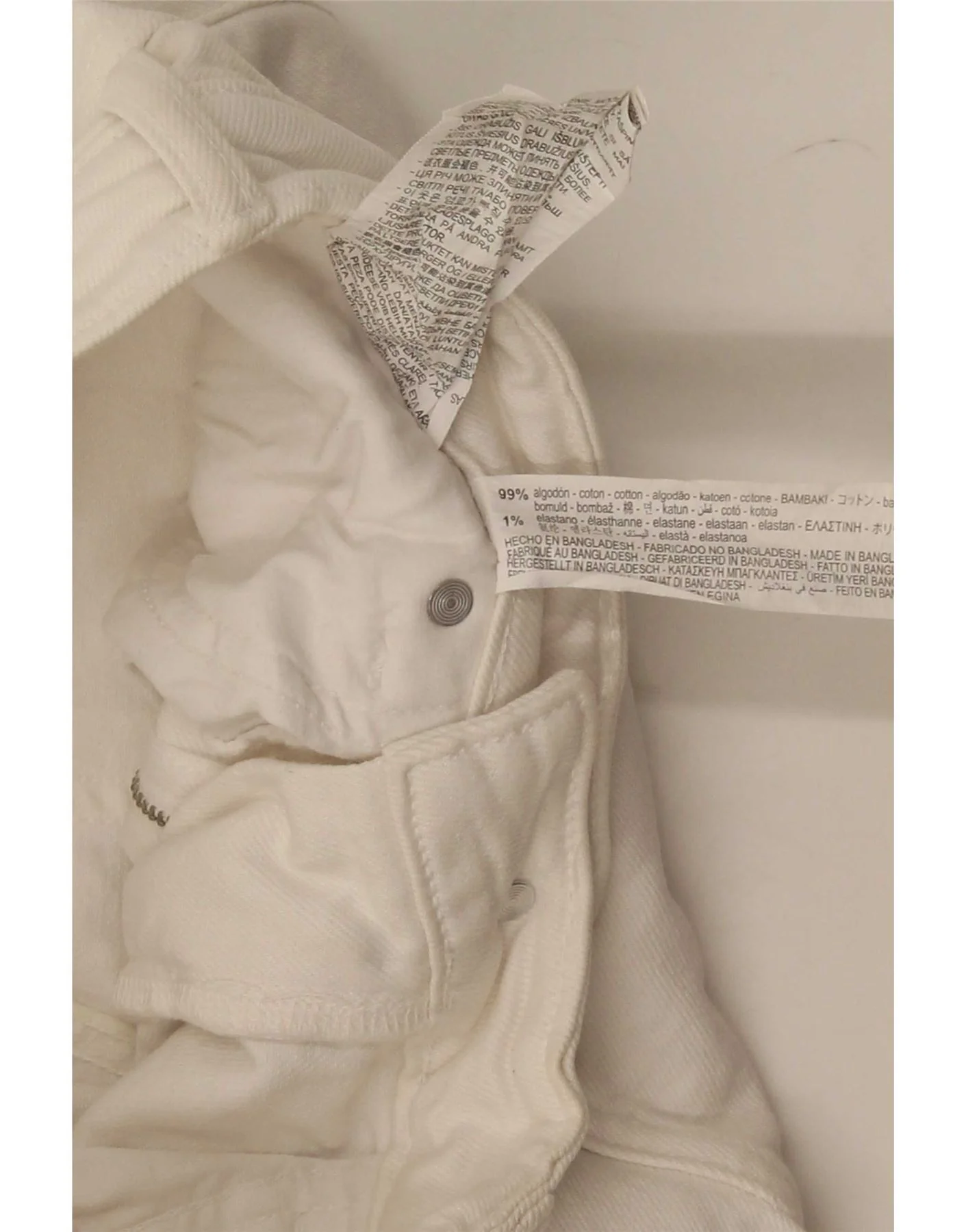 Zara Womens Straight Jeans EU 36 XS W26 L28 White Cotton - Image 3