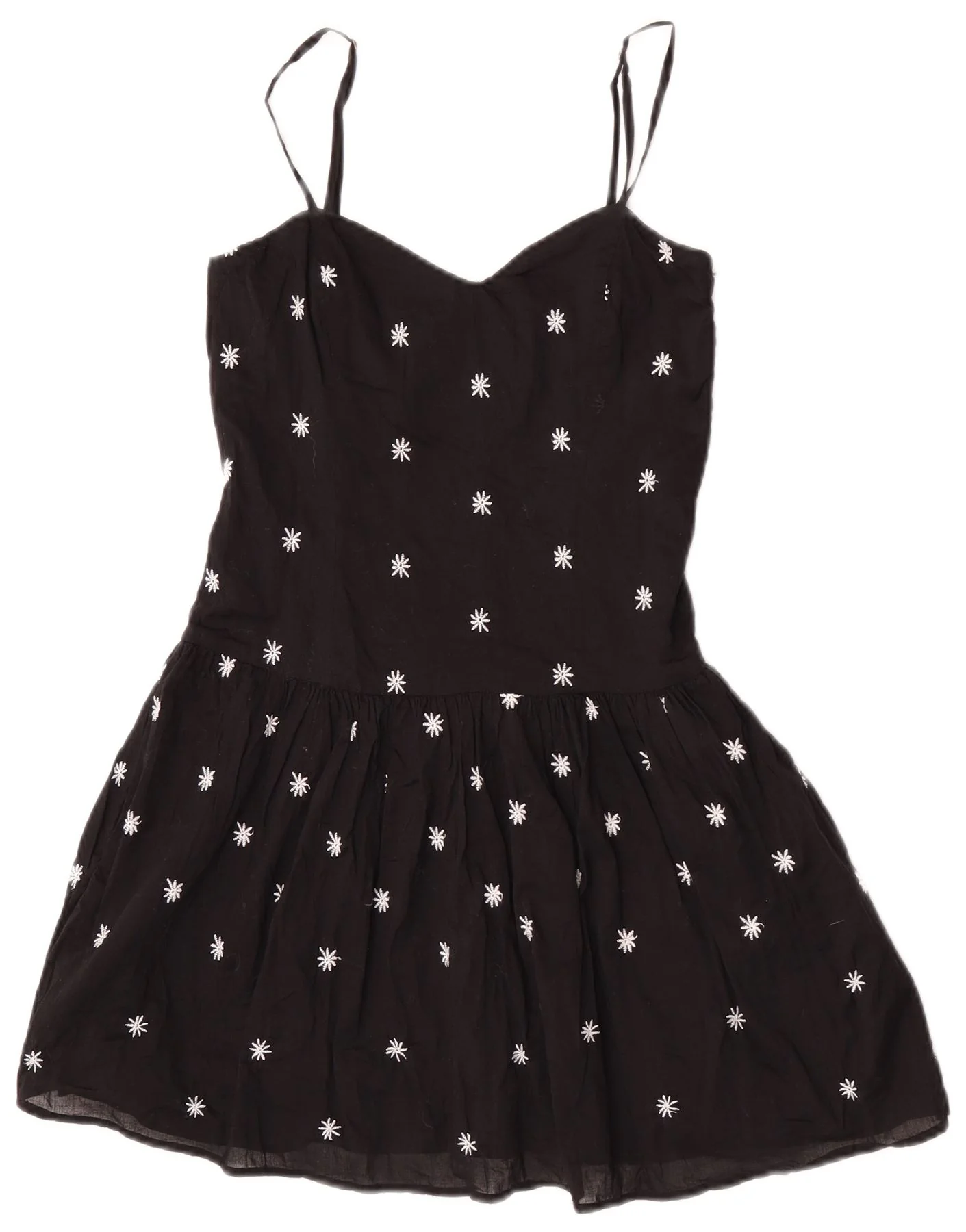Zara Womens Sundress UK 8 Small Black Floral