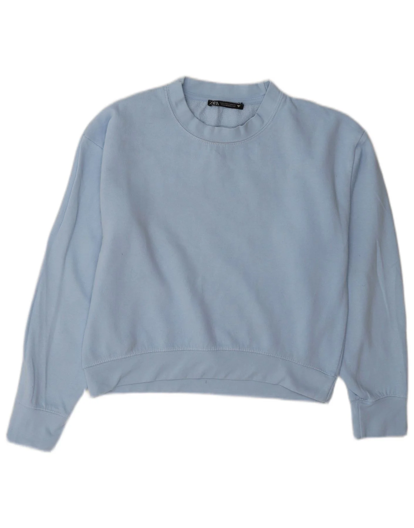 Zara Womens Sweatshirt Jumper UK 10 Small Blue Polyester