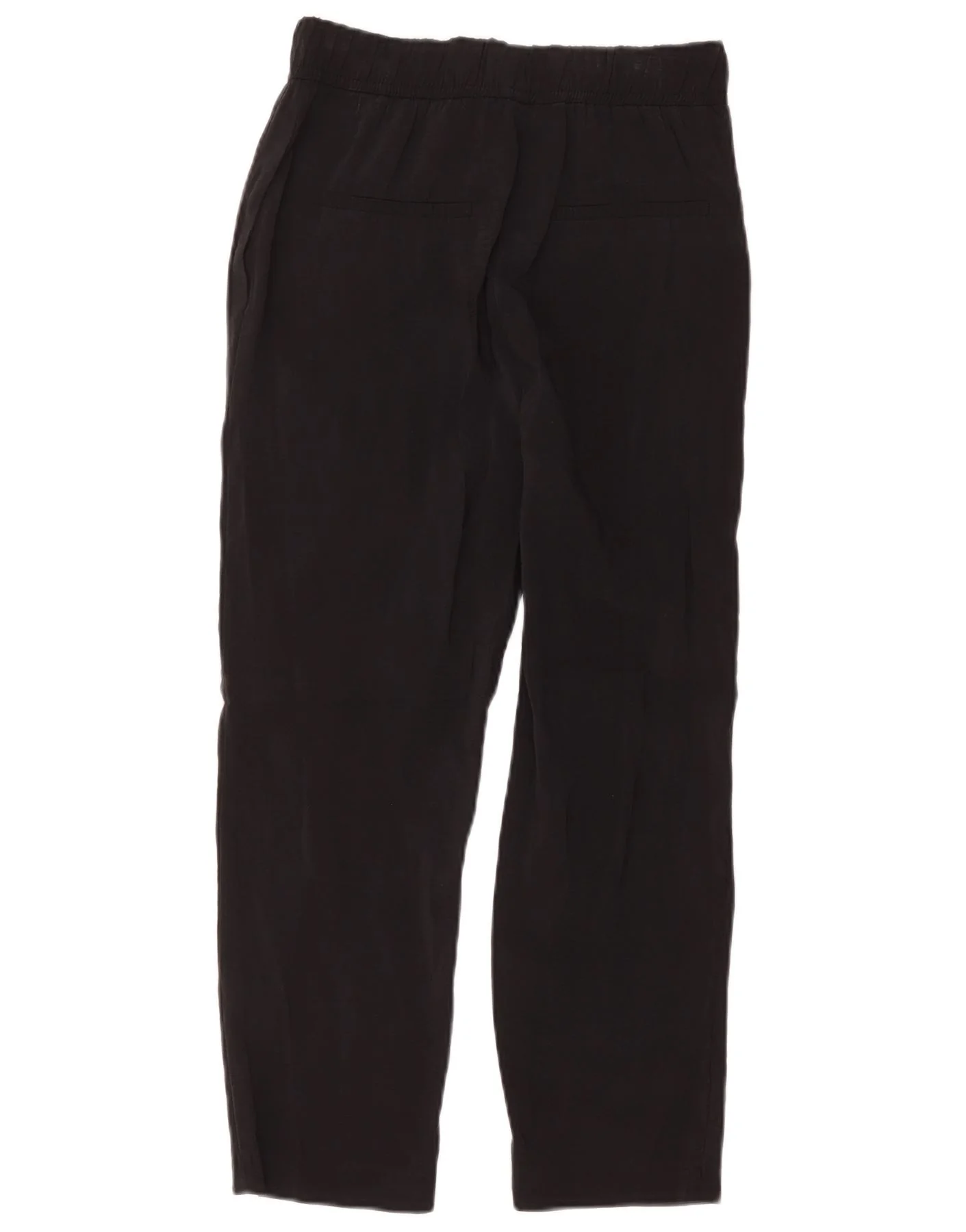 Zara Womens Tapered Casual Trousers XS W24 L24 Black Modal - Image 2